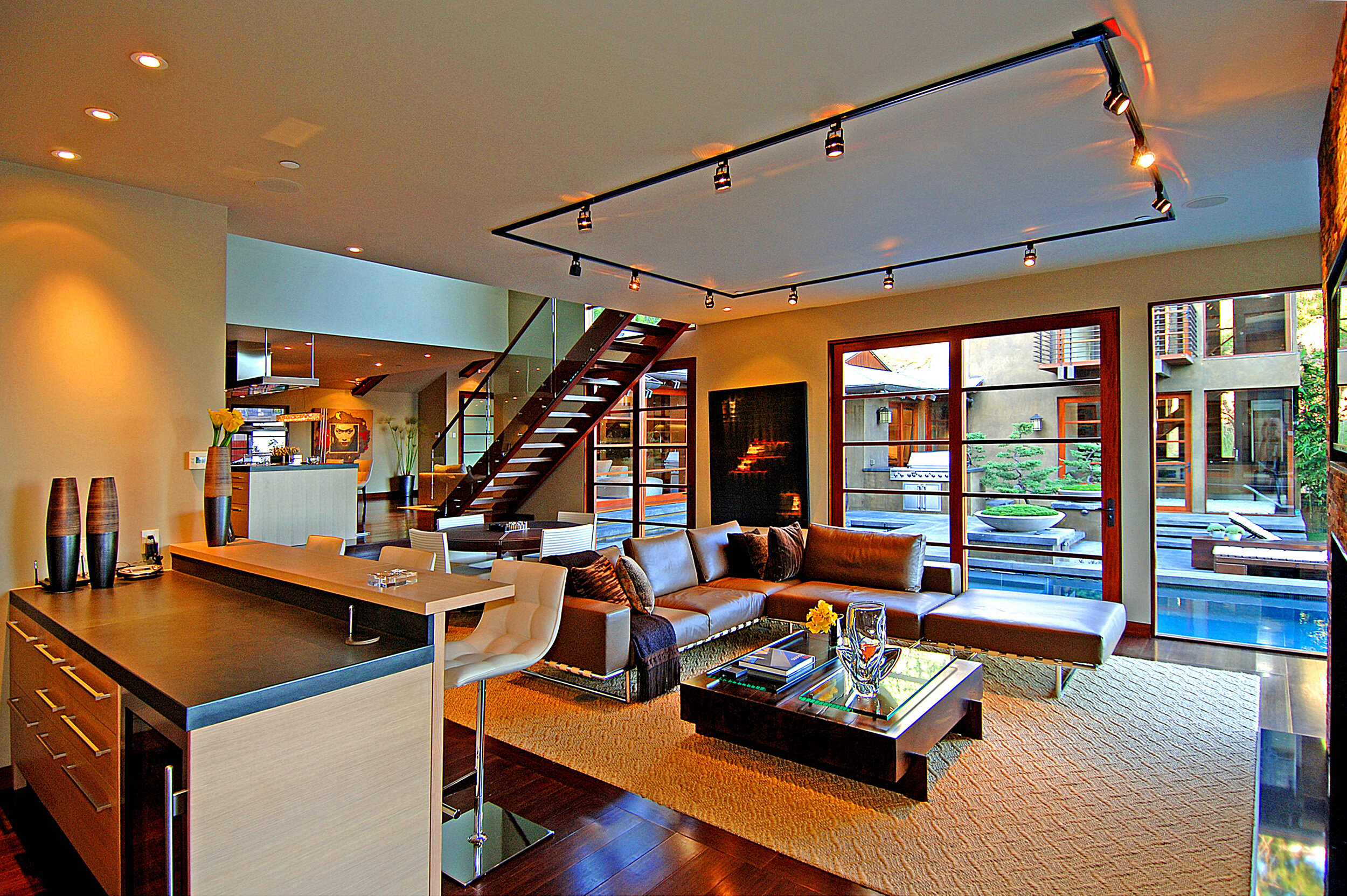 9342 sierra mar, a custom hollywood hills home with warm modern design & luxury water — whipple russell architects