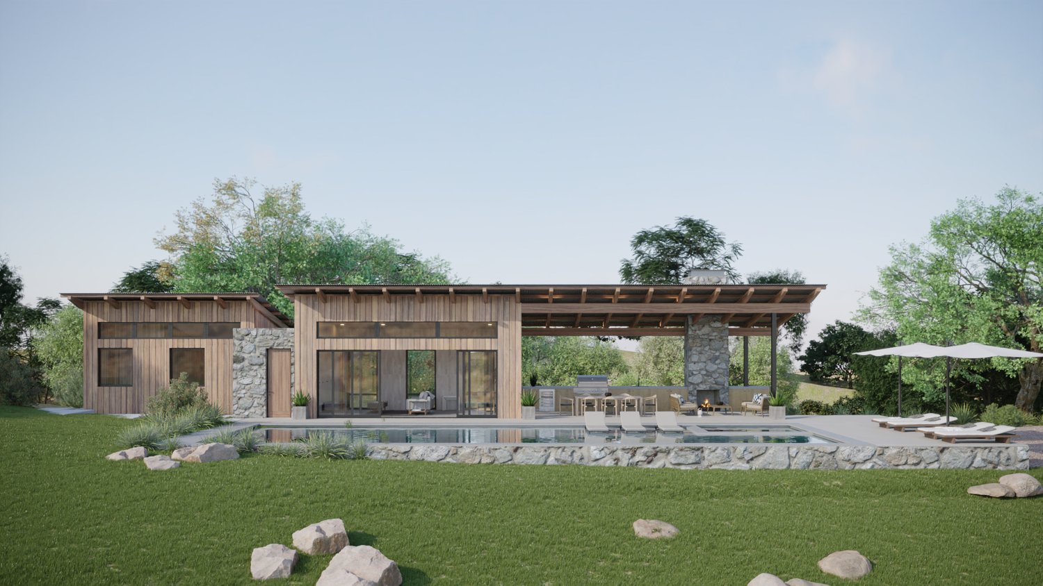 Topa Topa Pool House — Two Trees Architects