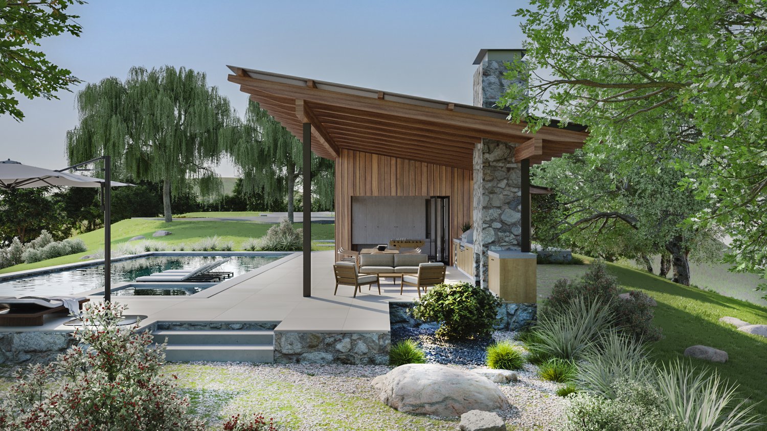 Topa Topa Pool House — Two Trees Architects