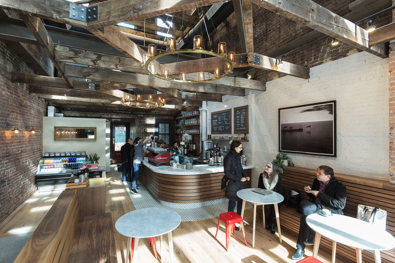 Partners Coffee LIC -a bespoke espresso bar in anempty brick shell — Studio Vural Architects