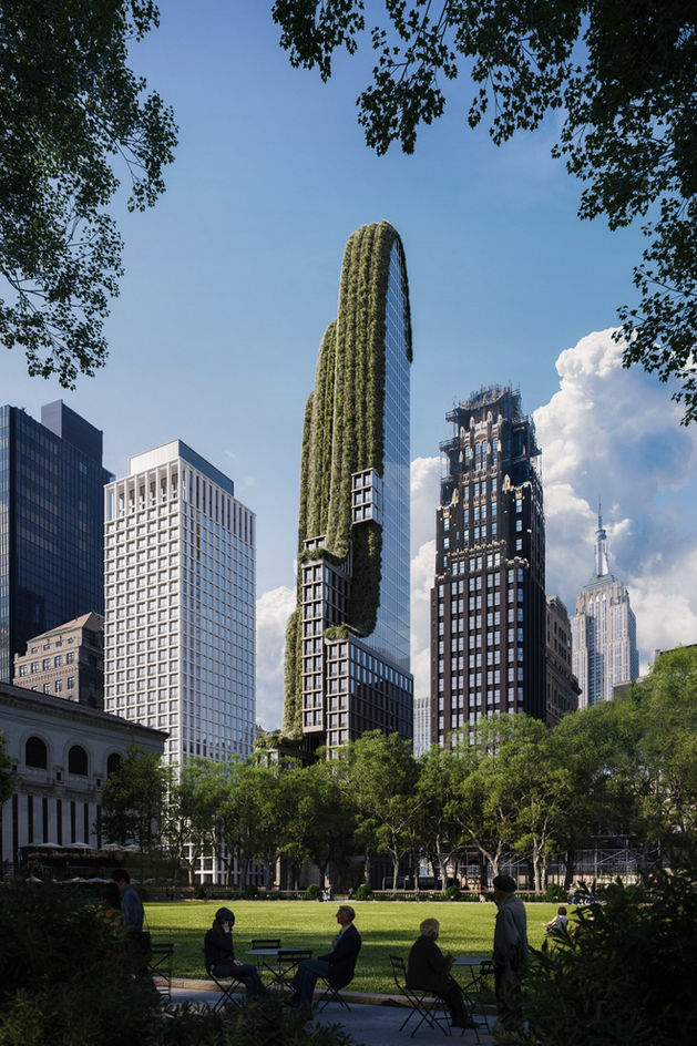 "Lilly", a Passive-Towerenvisioned for the southern edge of Bryant Park — Studio Vural Architects