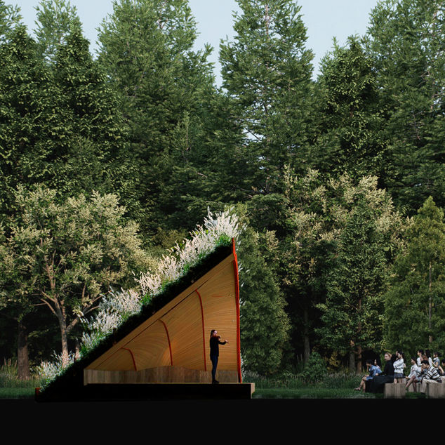 Mennyezet,the super bloom-a biophilic outdoor stage for the arts — Studio Vural Architects