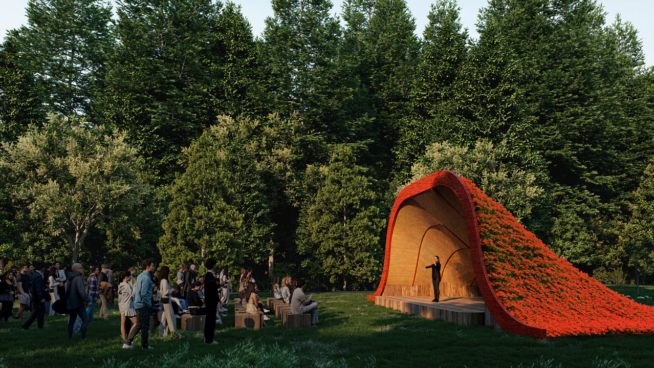 Mennyezet,the super bloom-a biophilic outdoor stage for the arts — Studio Vural Architects