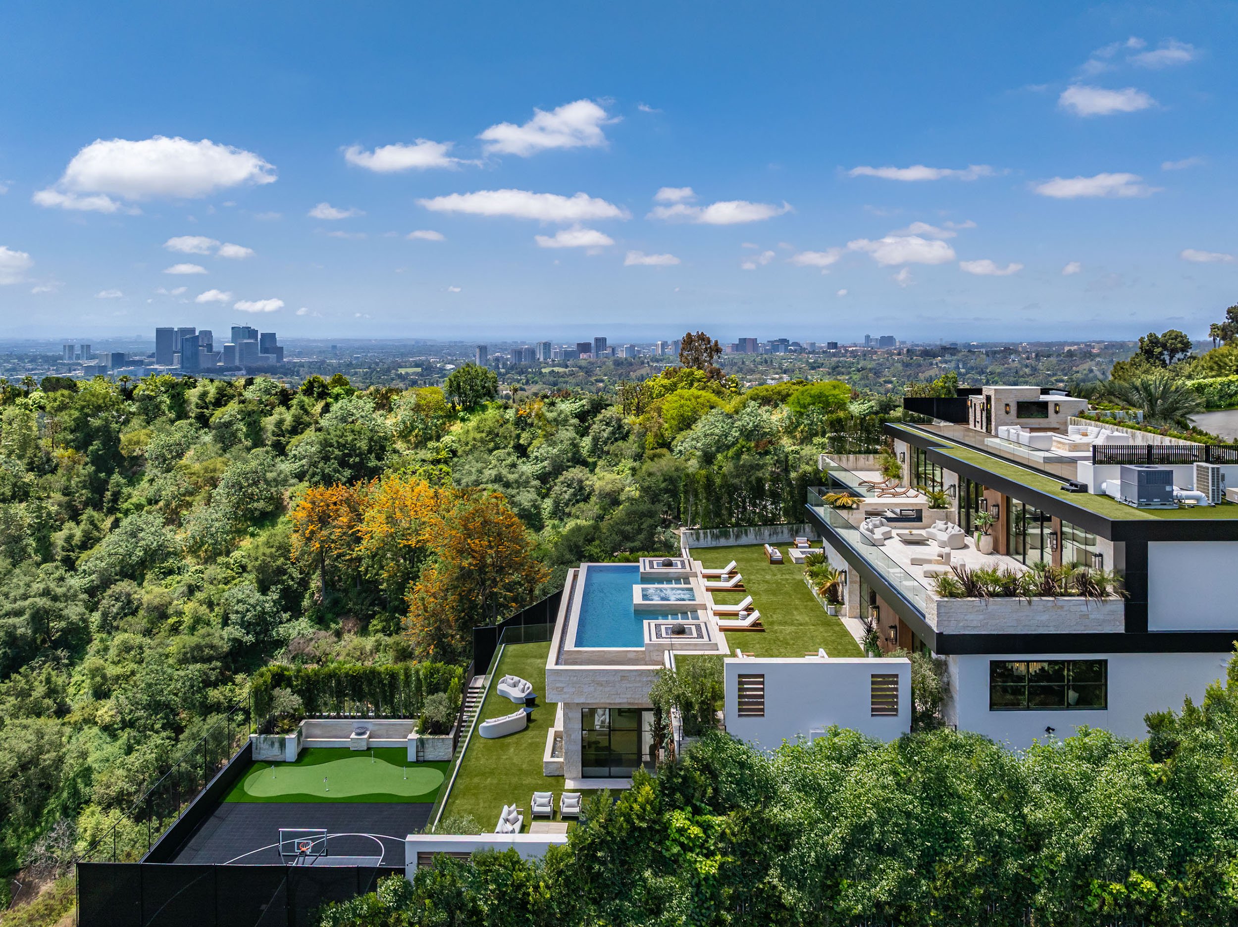 Beverly Crest Beverly Hills modern luxury terraced hillside home — whipple russell architects