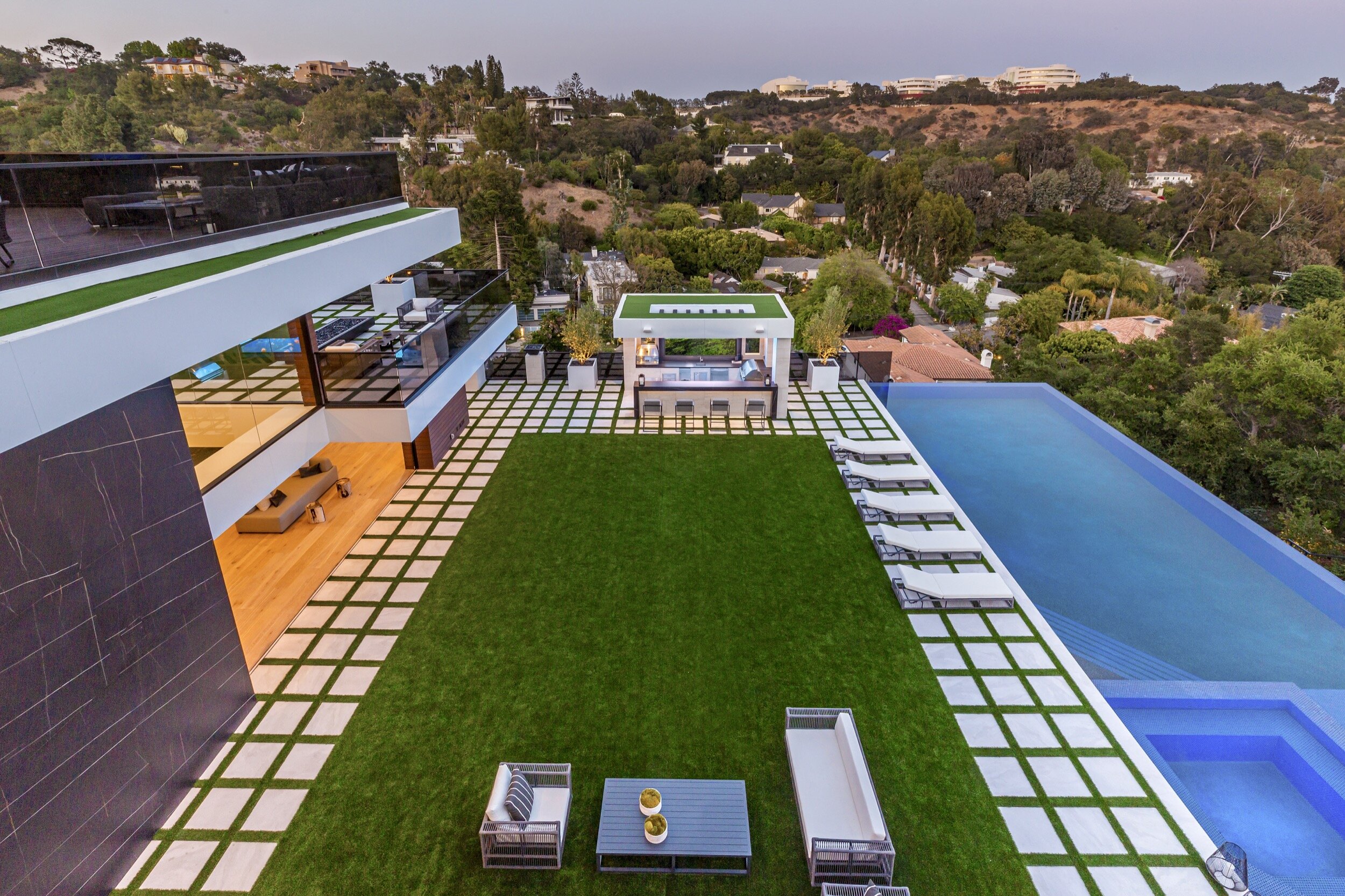 bundy drive, a modern resort style home with luxury entertainment spaces in brentwood, la — whipple russell architects