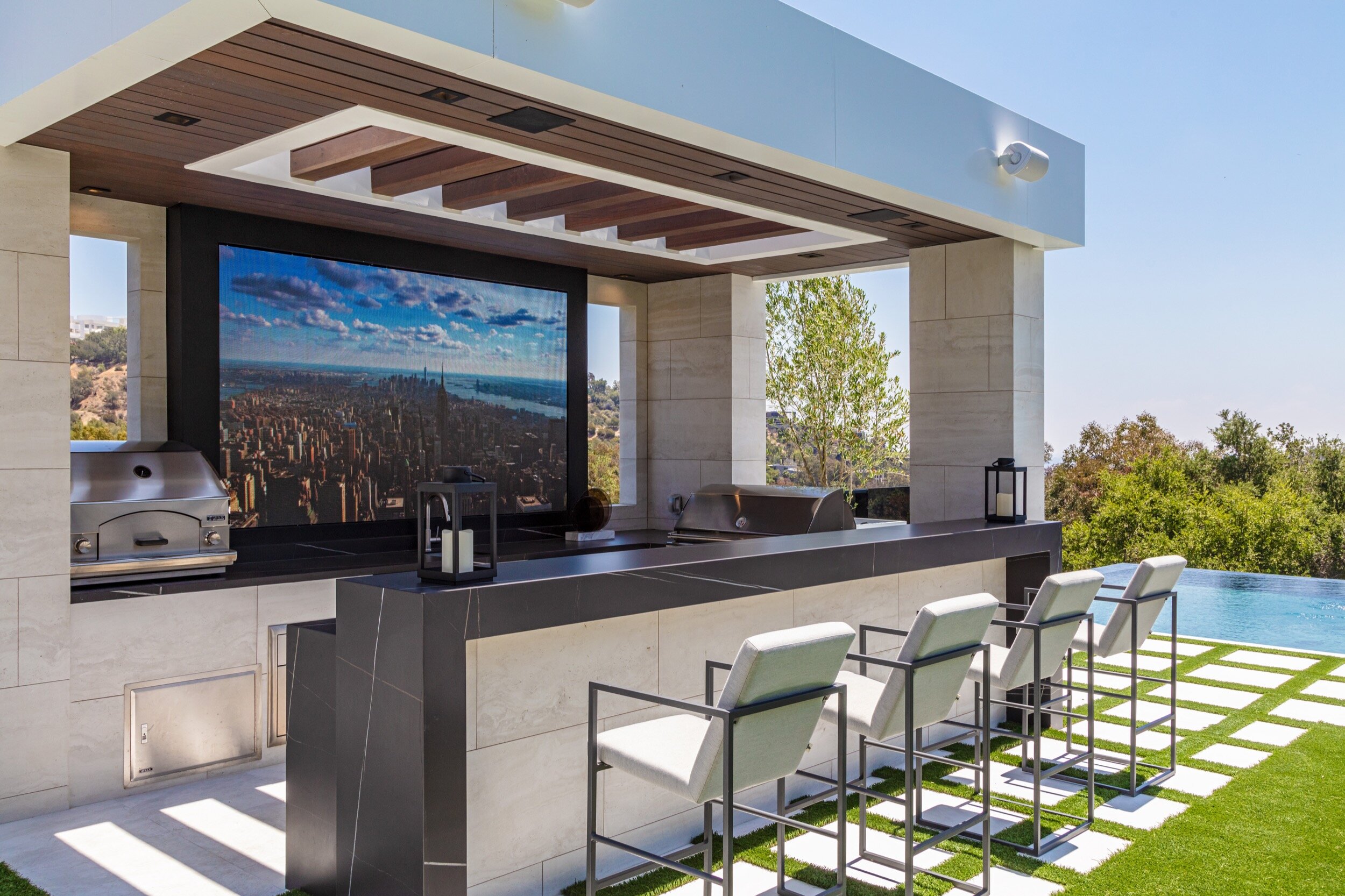 bundy drive, a modern resort style home with luxury entertainment spaces in brentwood, la — whipple russell architects