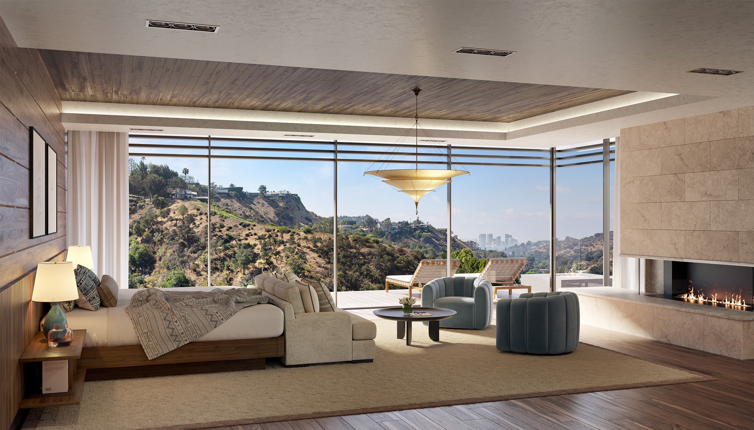 coldwater canyon, a luxury resort style beverly hills estate with modern pool & wellness spaces — whipple russell architects
