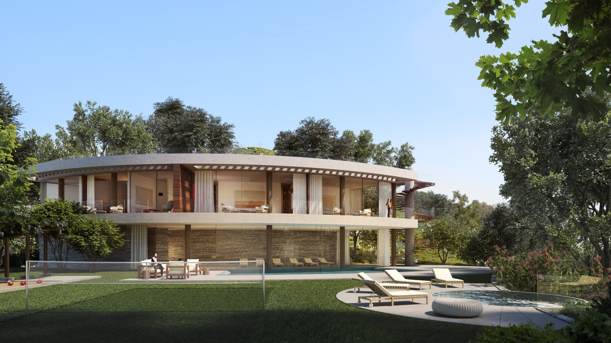 coldwater canyon, a luxury resort style beverly hills estate with modern pool & wellness spaces — whipple russell architects