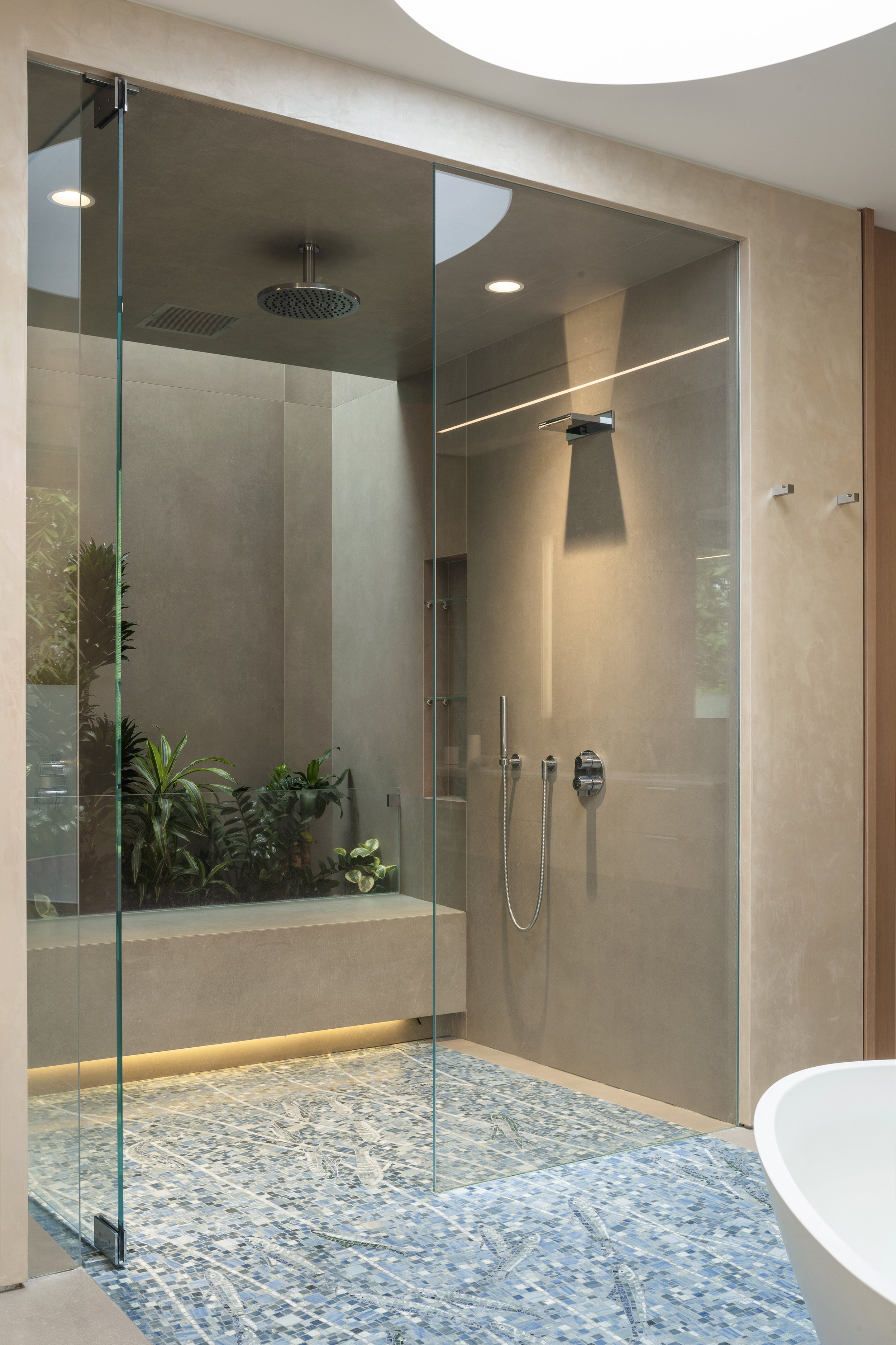coral house, a luxury resort style santa monica home with teak accents, glass walls & pool — whipple russell architects
