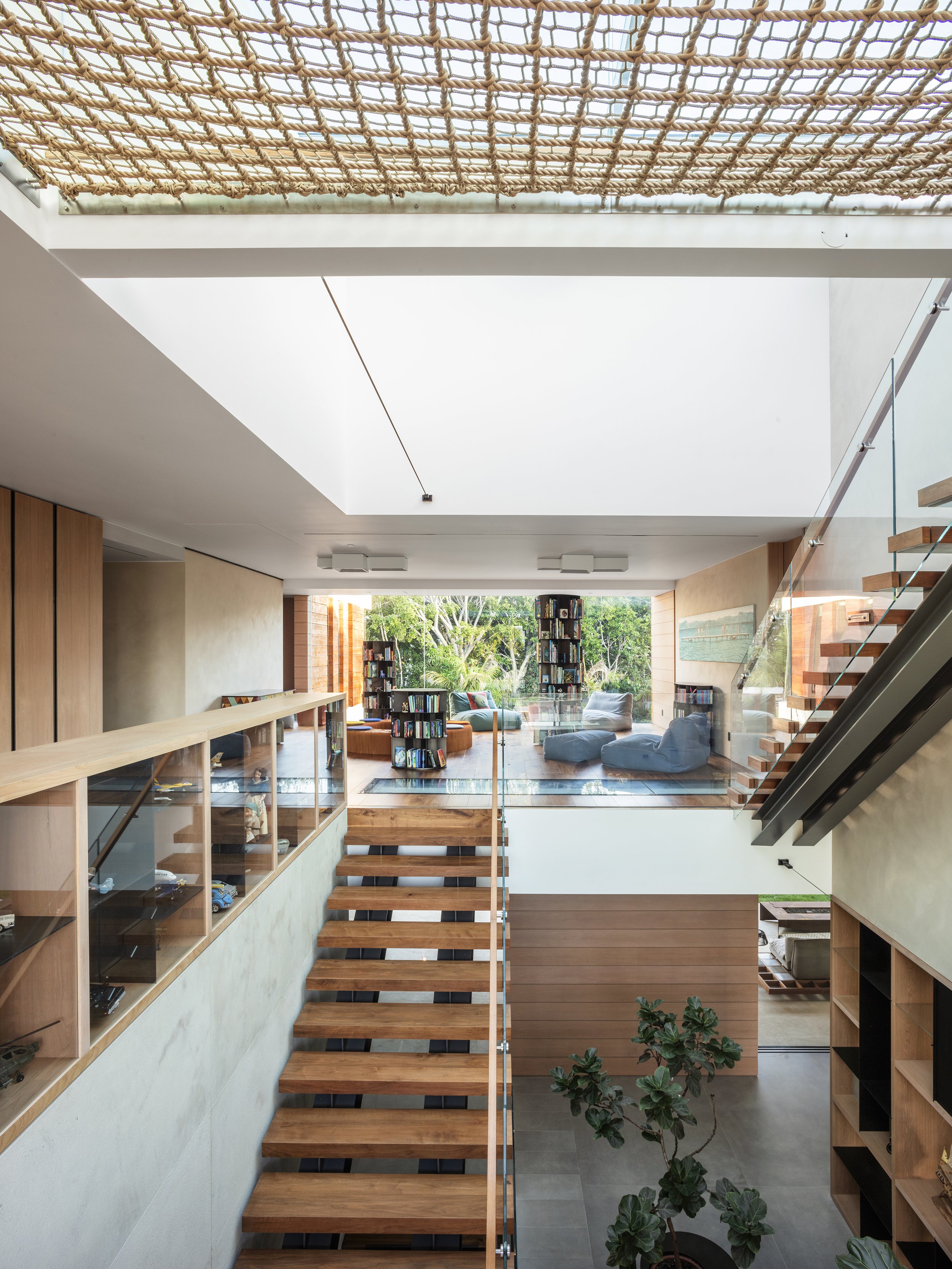 coral house, a luxury resort style santa monica home with teak accents, glass walls & pool — whipple russell architects