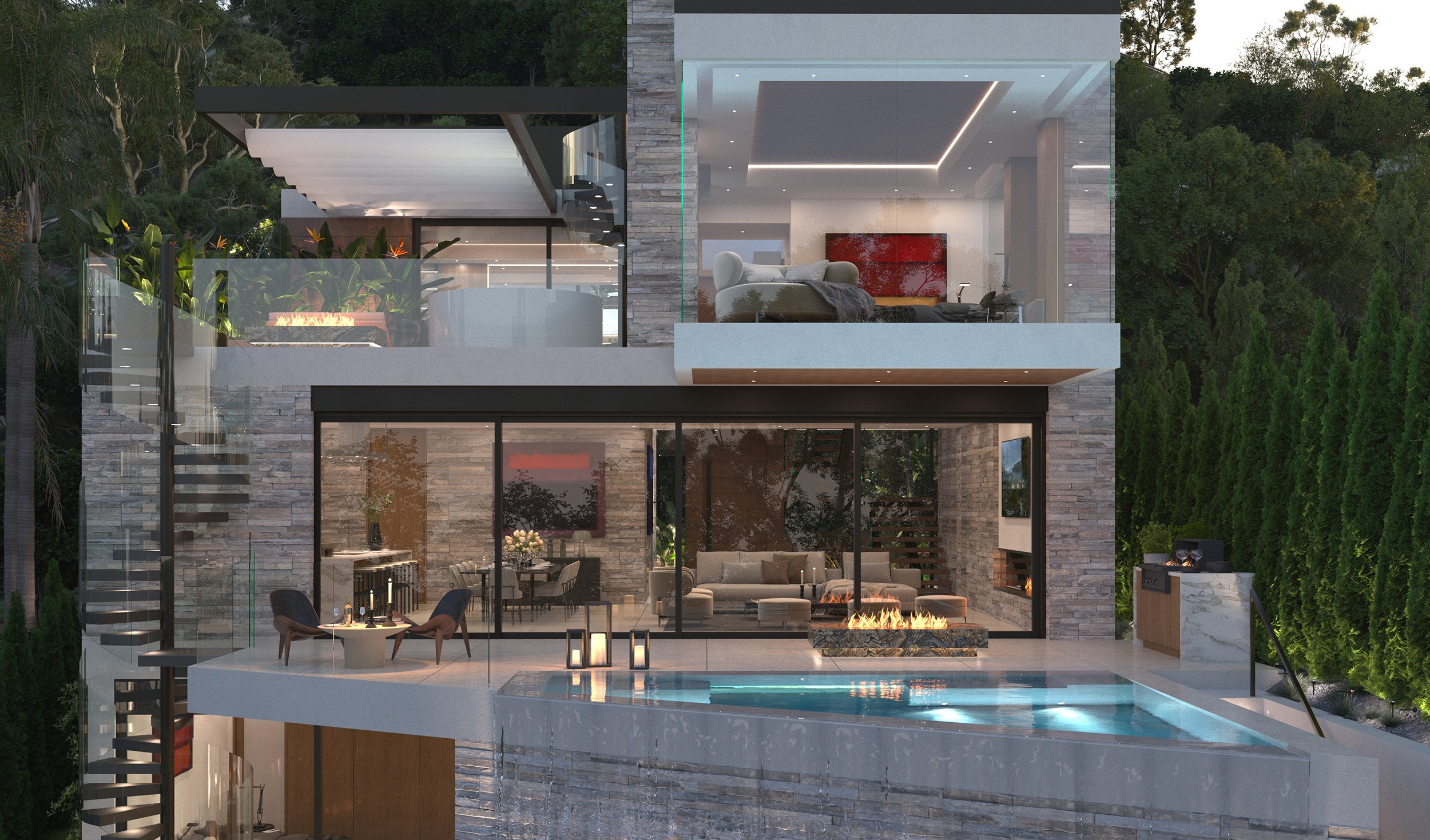 hedges hollywood hills luxury modern home — whipple russell architects