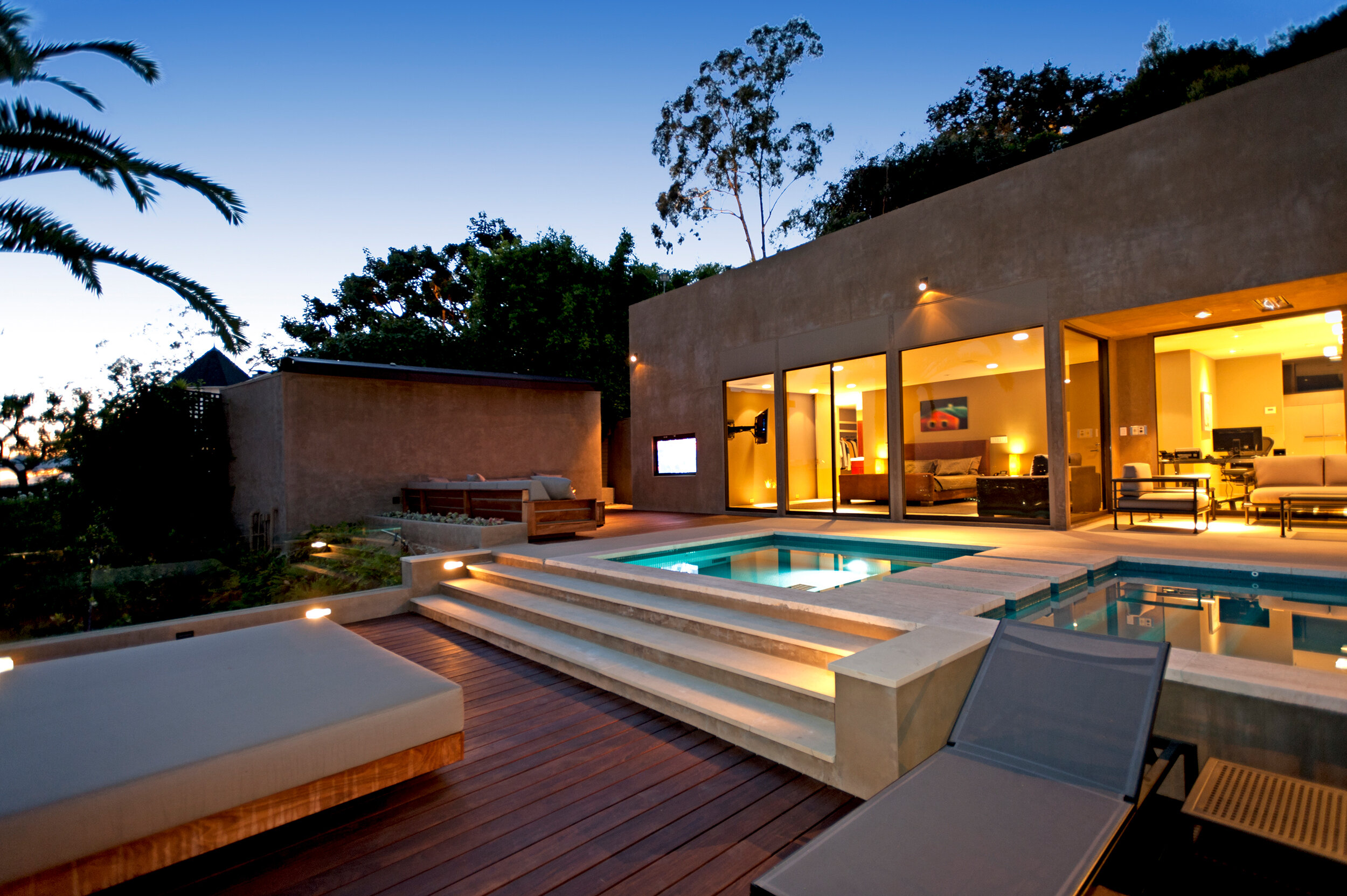 cordell drive, a modern luxury hillside home with pool & views from high up in the hollywood hills — whipple russell architects
