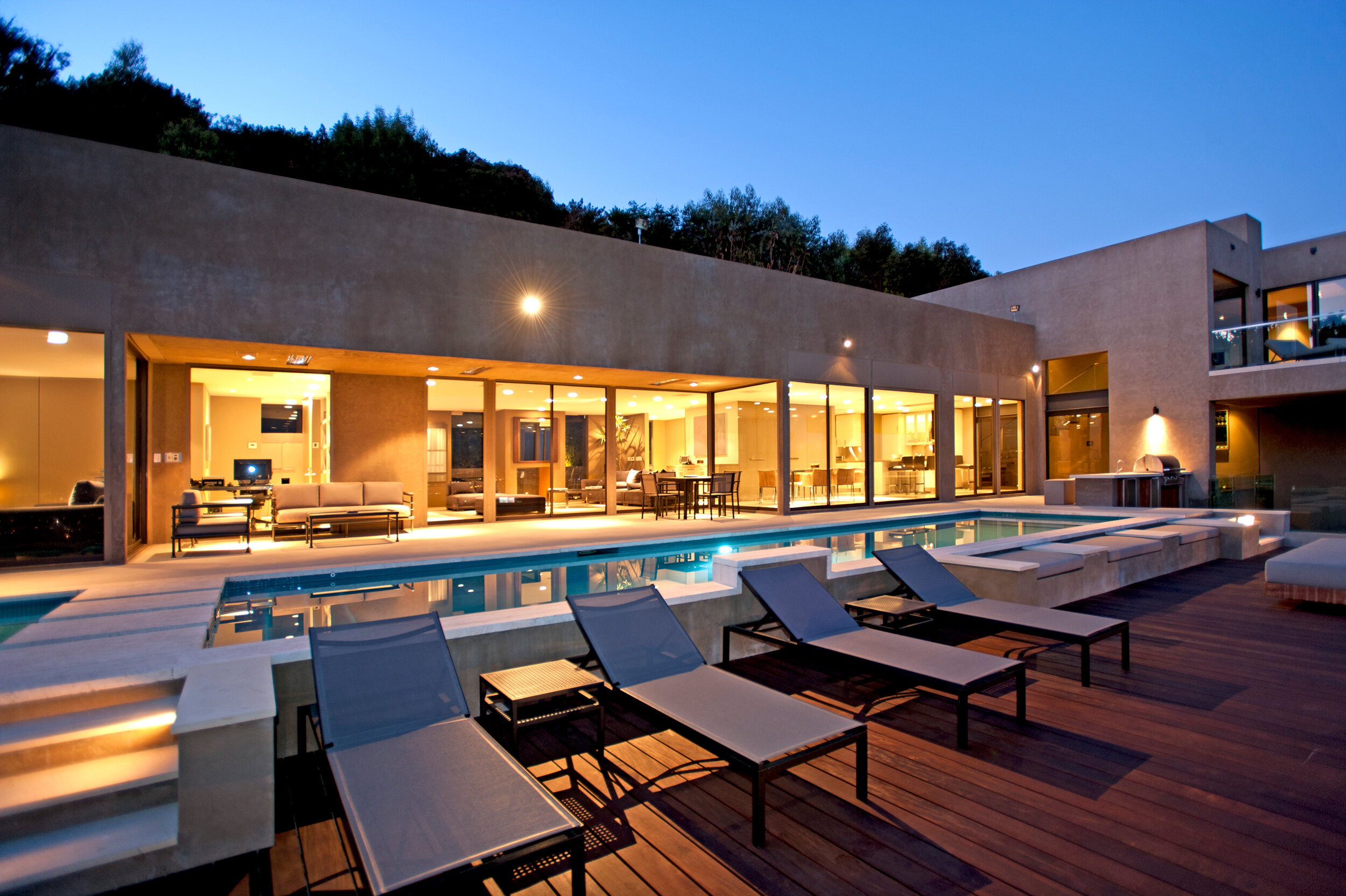 cordell drive, a modern luxury hillside home with pool & views from high up in the hollywood hills — whipple russell architects