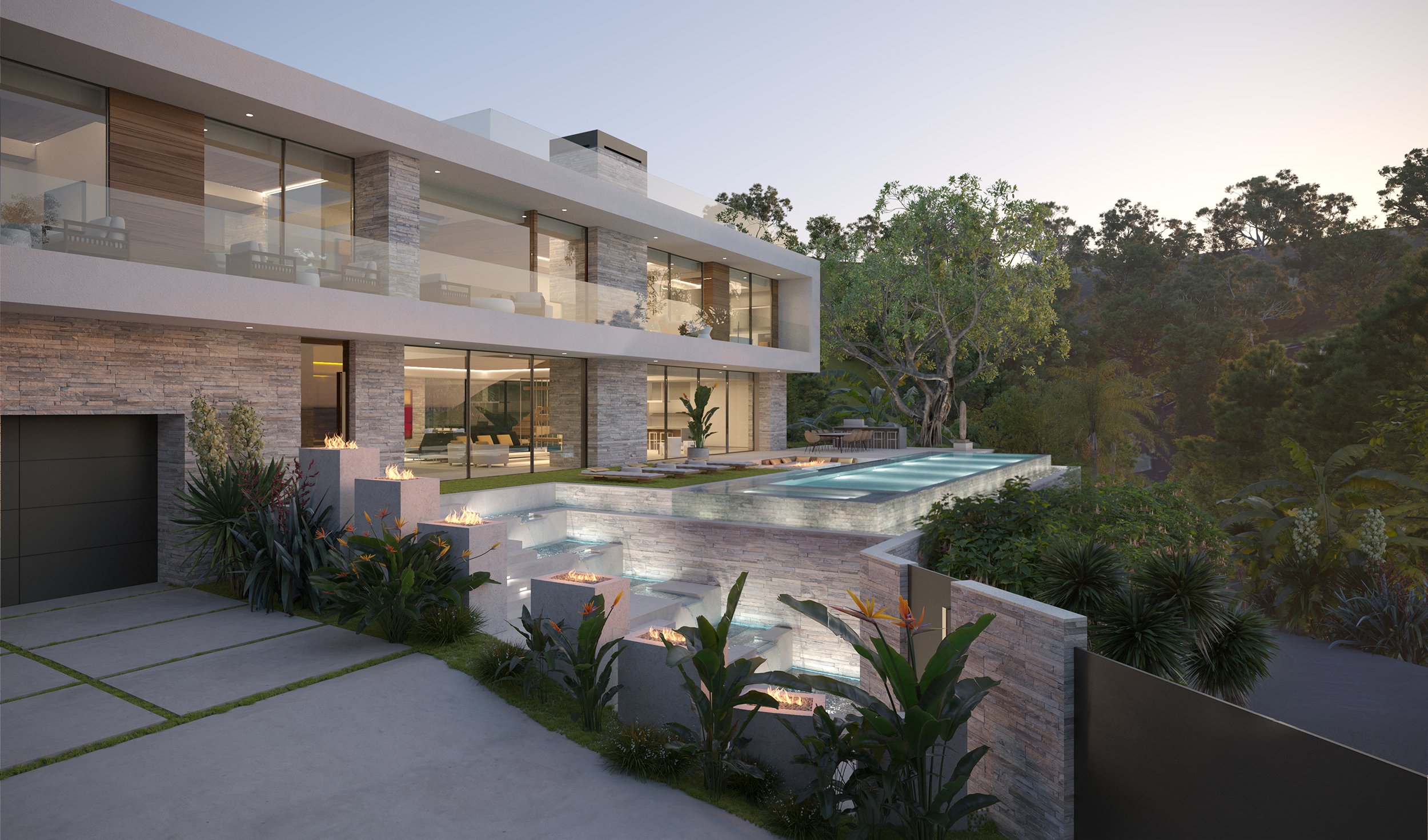 rising glen hollywood hills luxury modern home — whipple russell architects