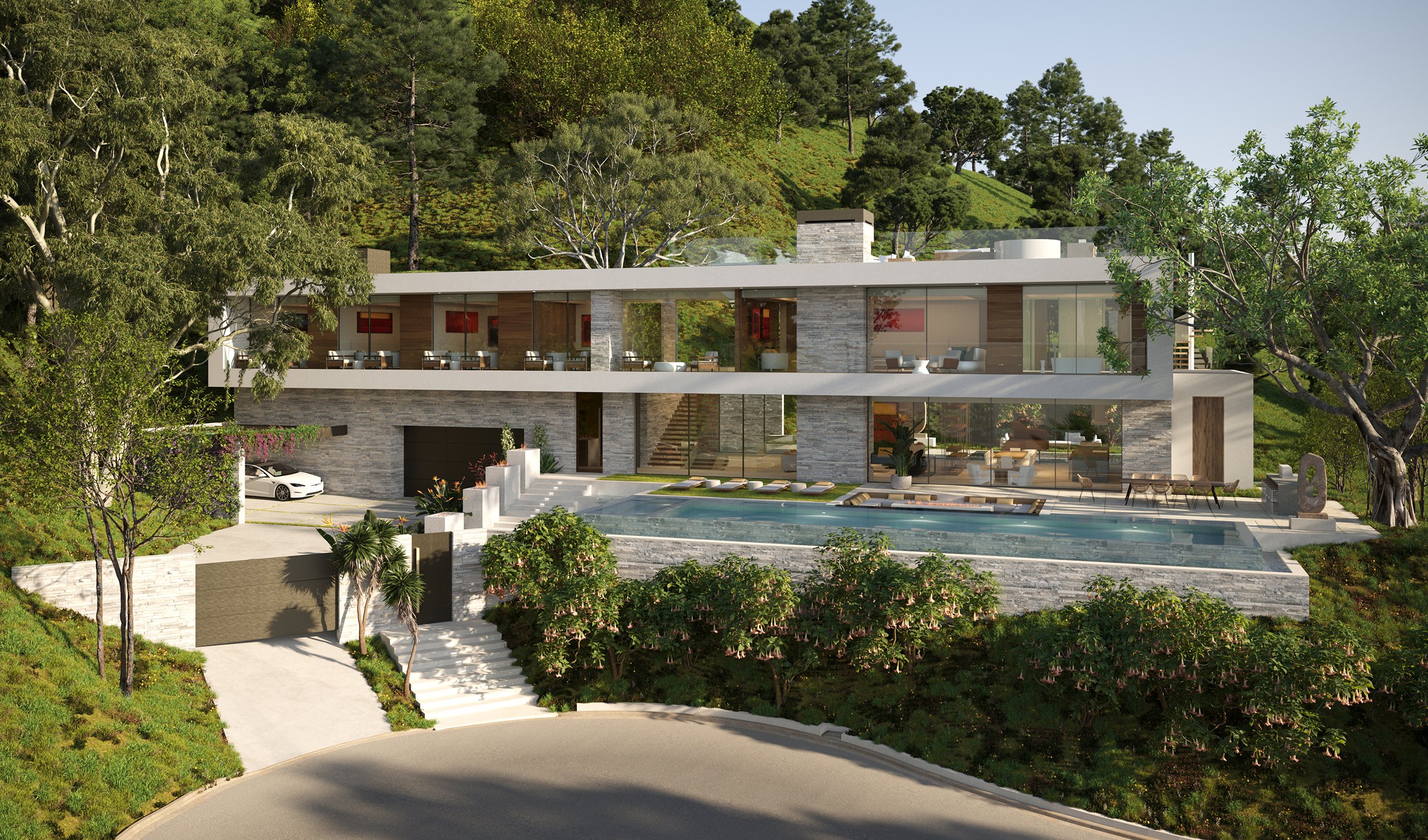 rising glen hollywood hills luxury modern home — whipple russell architects