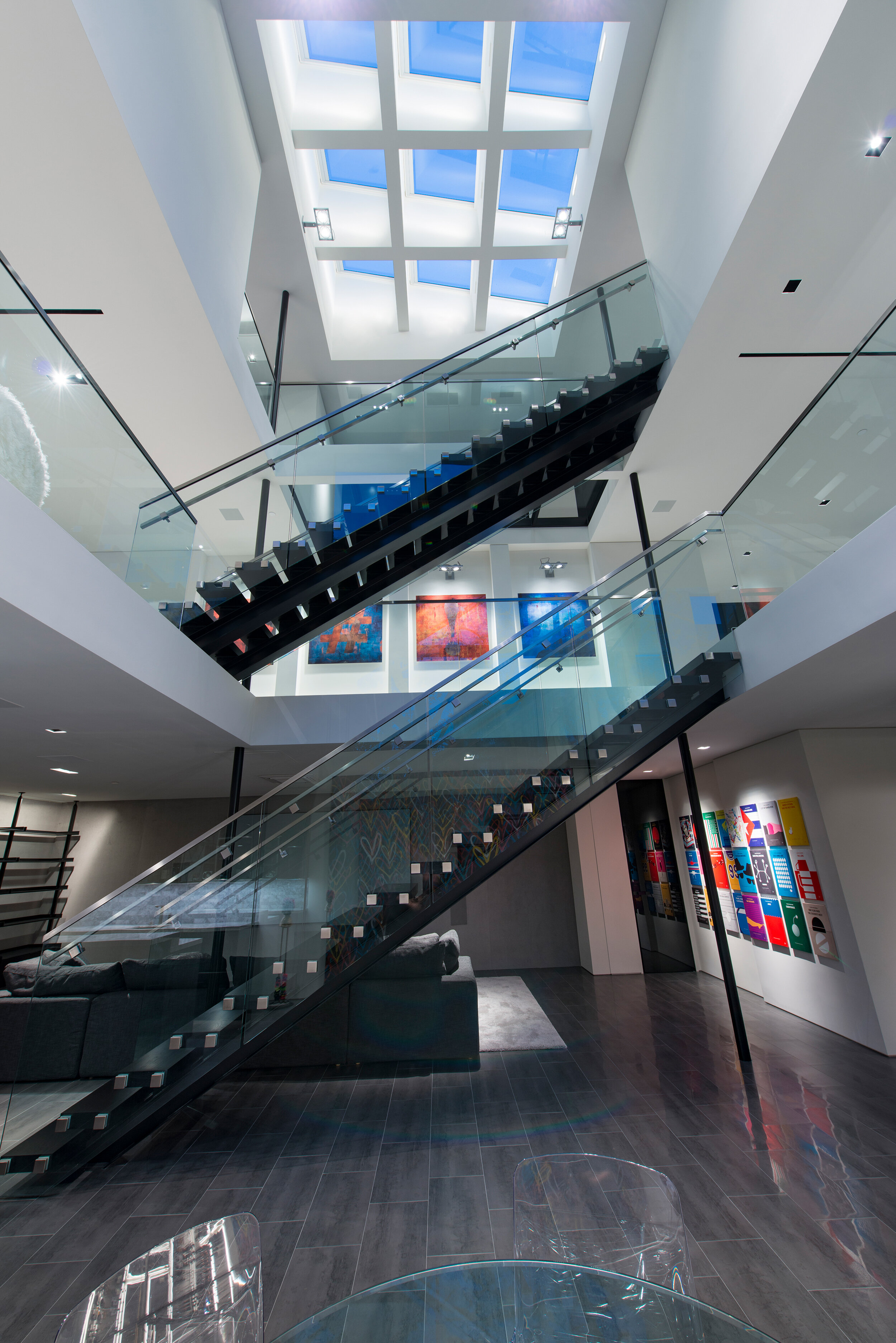 georgina avenue, a luxury live/work loft style home in santa monica with modern skylit atrium — whipple russell architects