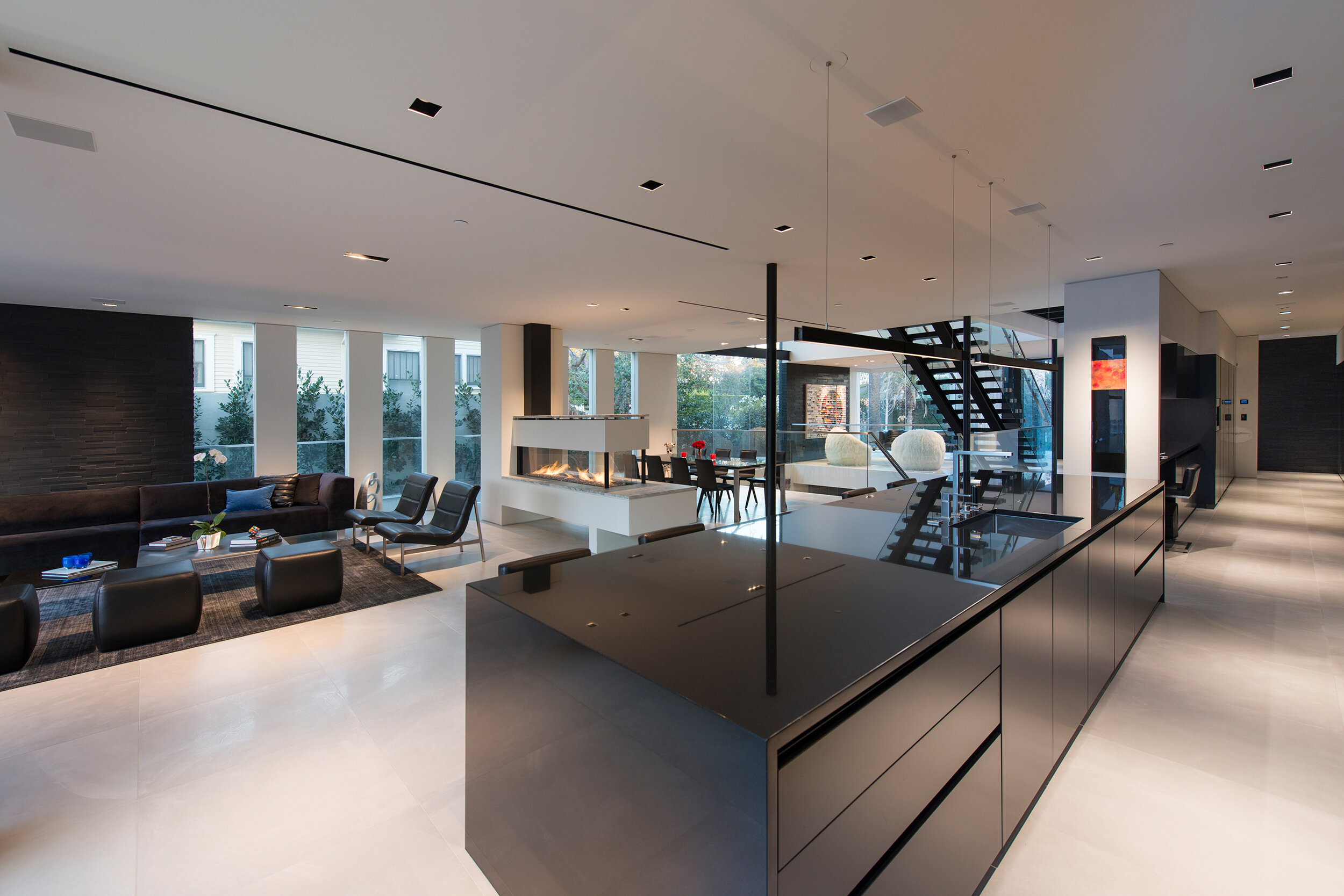 georgina avenue, a luxury live/work loft style home in santa monica with modern skylit atrium — whipple russell architects