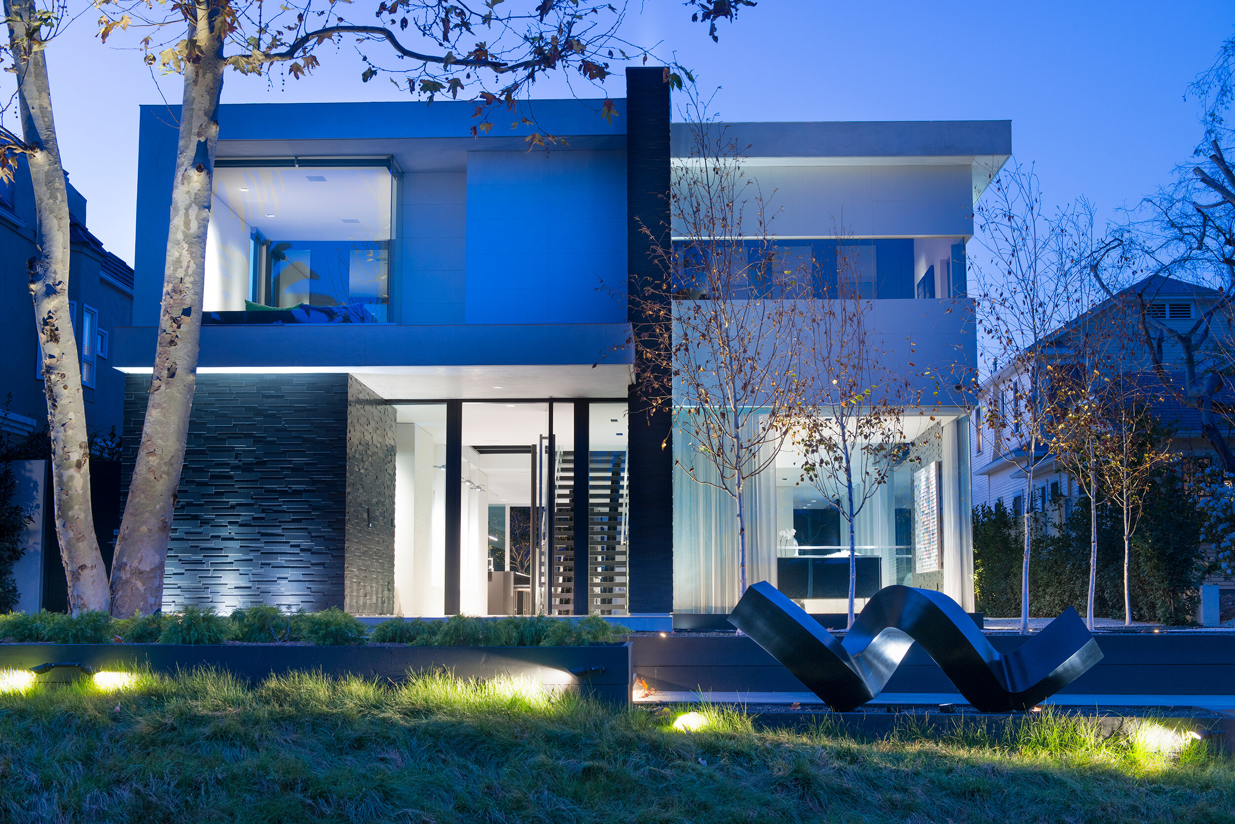 georgina avenue, a luxury live/work loft style home in santa monica with modern skylit atrium — whipple russell architects