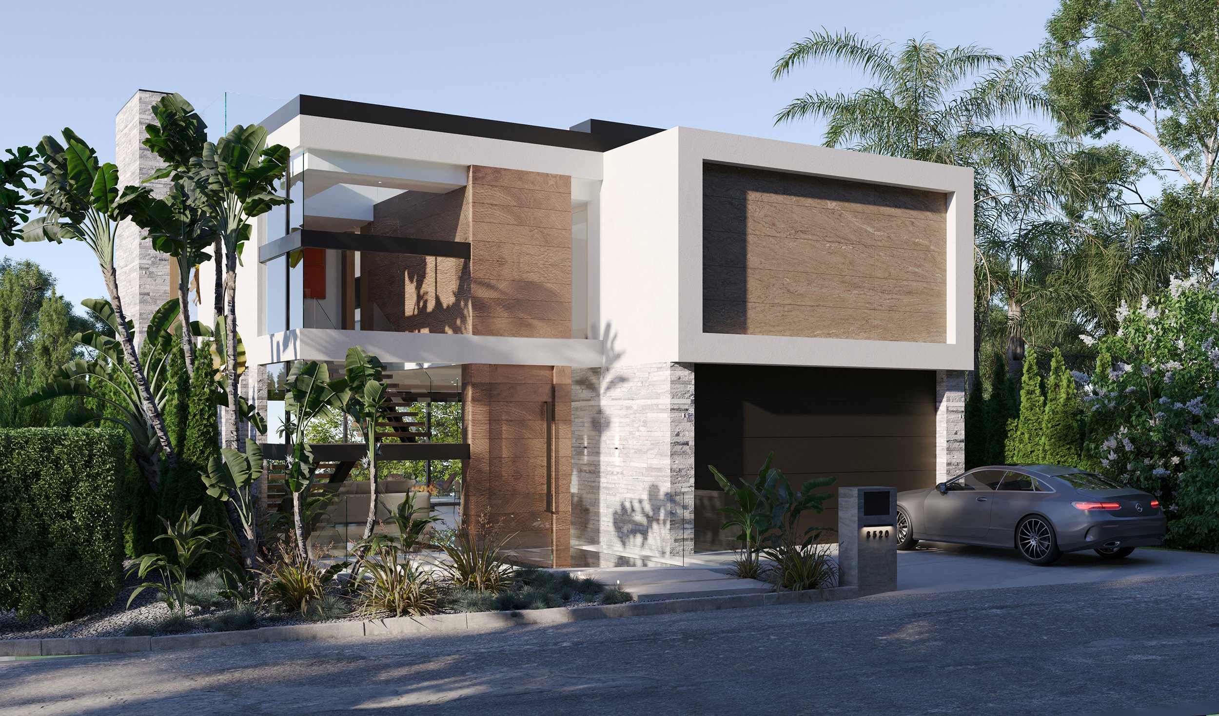 hedges, a modern hollywood hills home with luxury pool terrace & fire features — whipple russell architects
