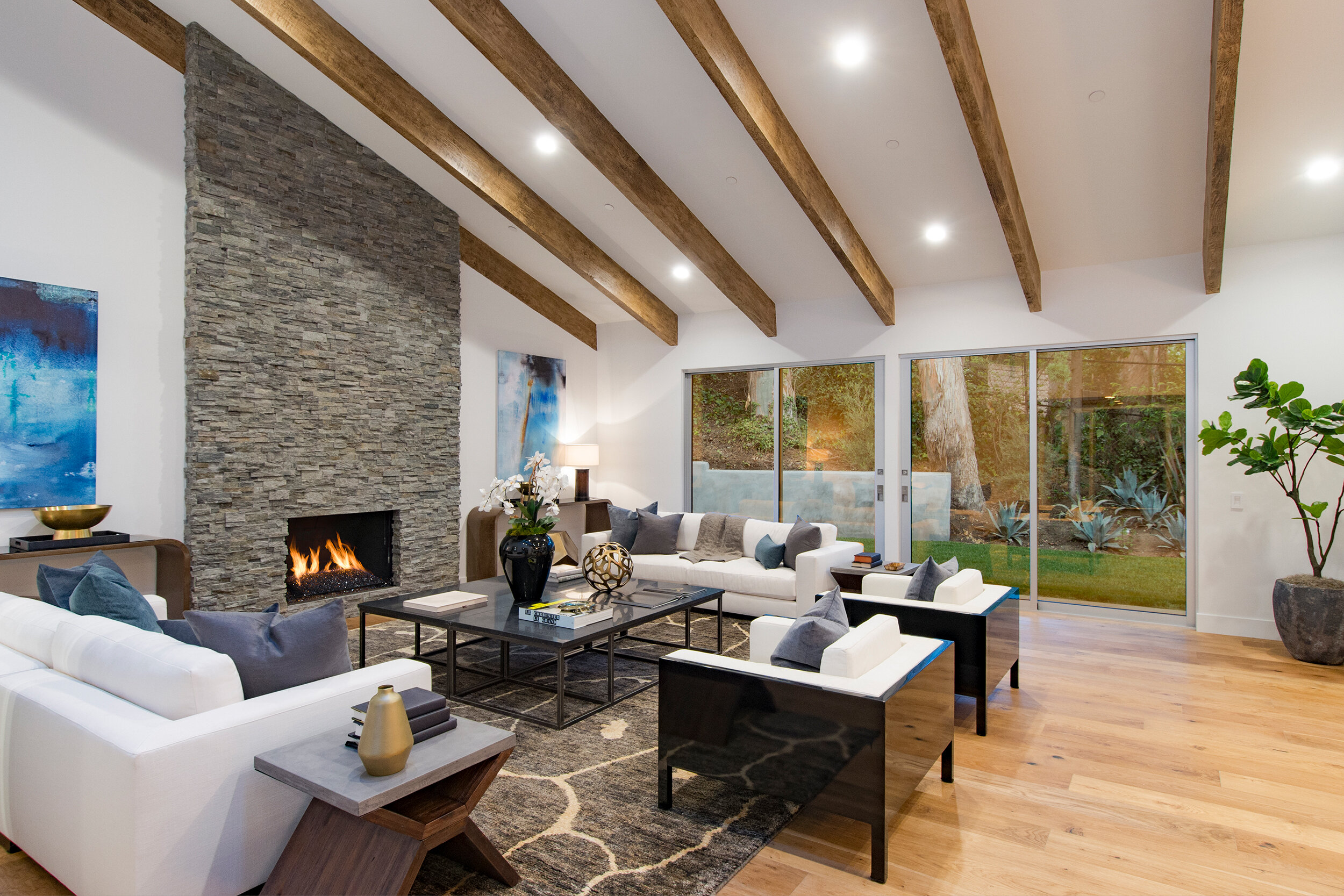 lancer court, a luxury beverly hills ranch home with modern indoor outdoor open plan living & pool — whipple russell architects