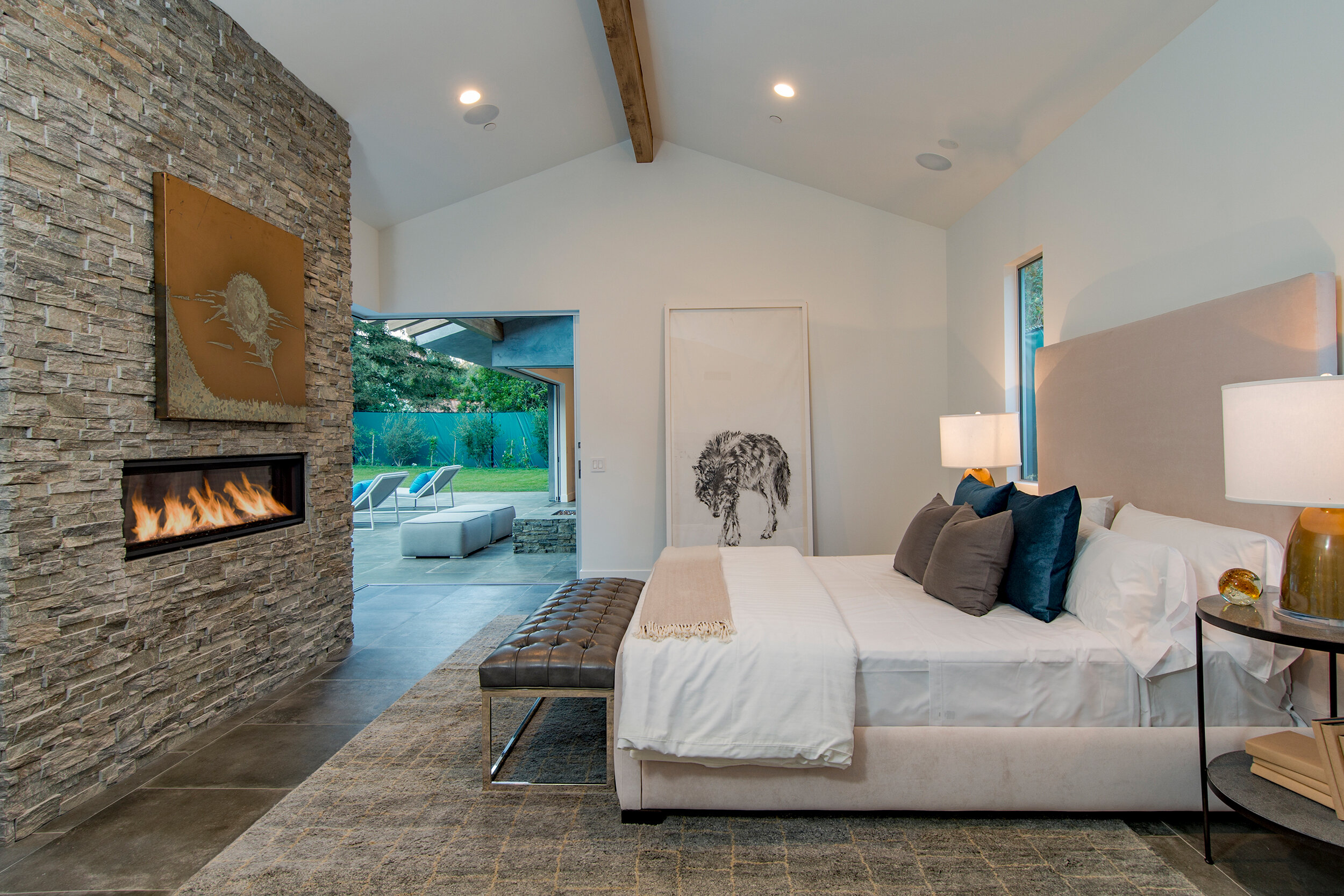 lancer court, a luxury beverly hills ranch home with modern indoor outdoor open plan living & pool — whipple russell architects