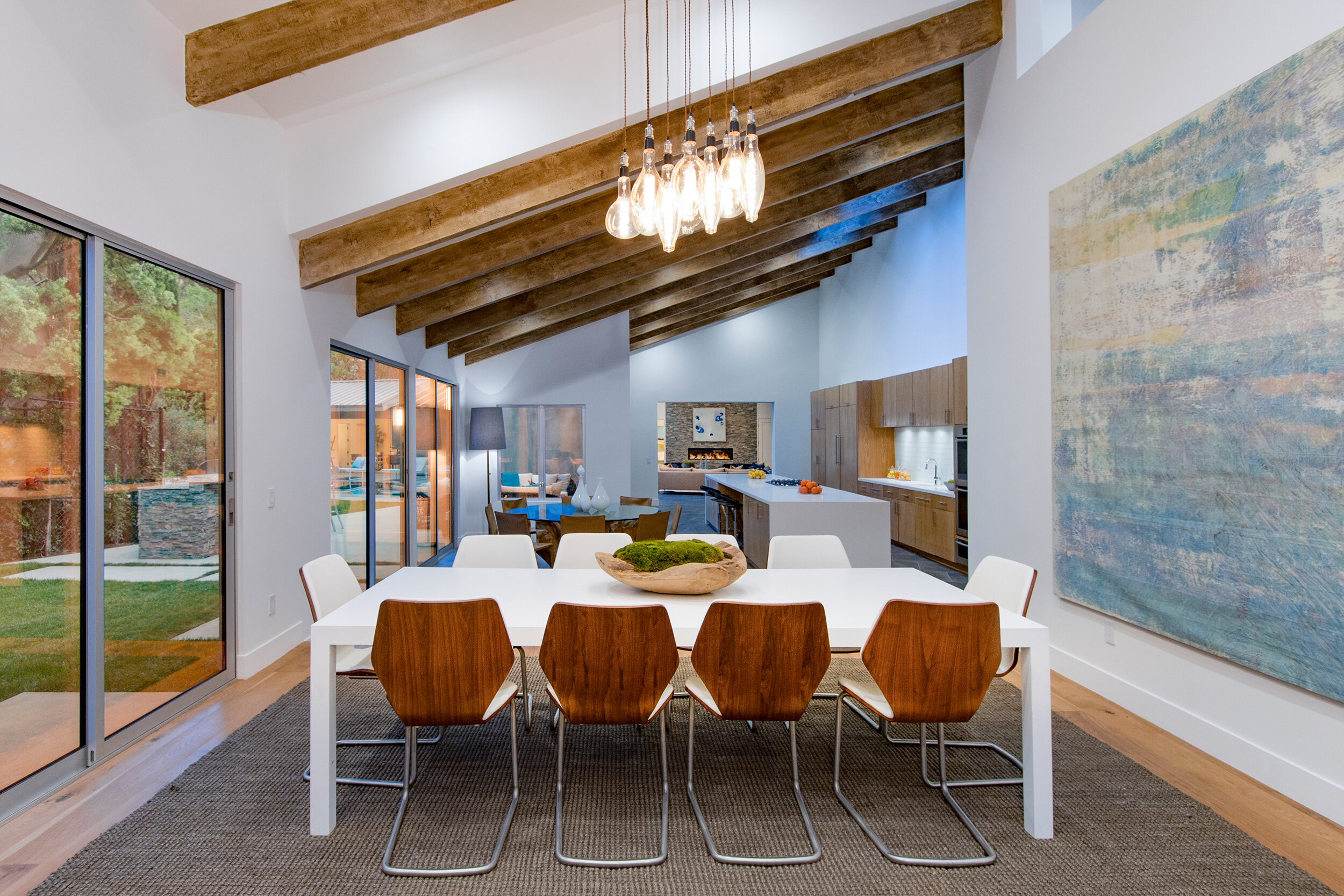 lancer court, a luxury beverly hills ranch home with modern indoor outdoor open plan living & pool — whipple russell architects
