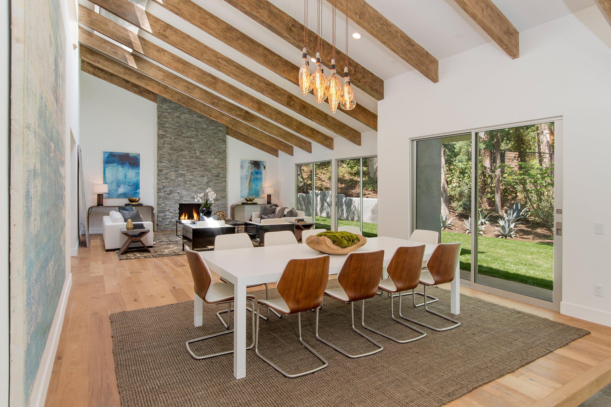lancer court, a luxury beverly hills ranch home with modern indoor outdoor open plan living & pool — whipple russell architects