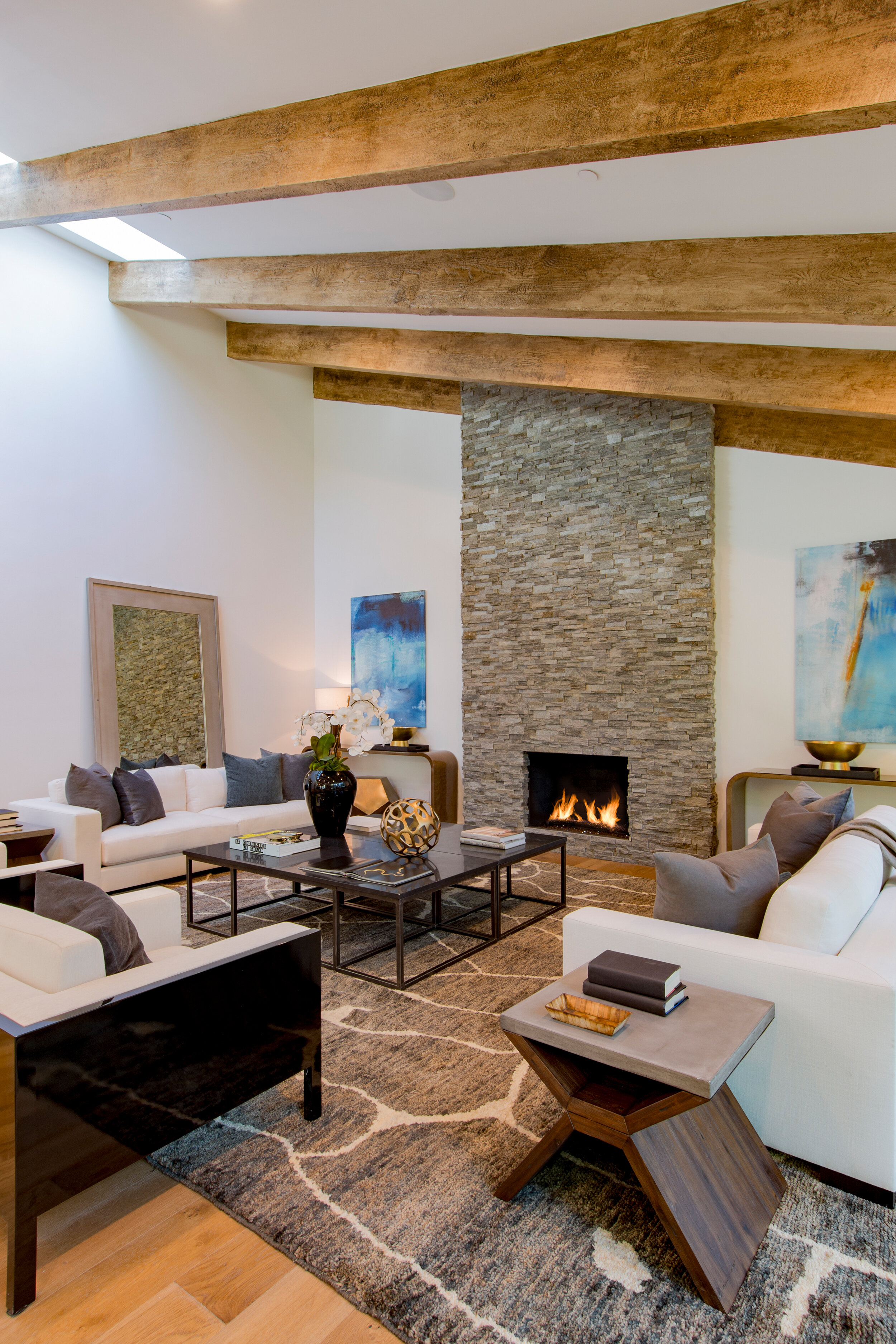 lancer court, a luxury beverly hills ranch home with modern indoor outdoor open plan living & pool