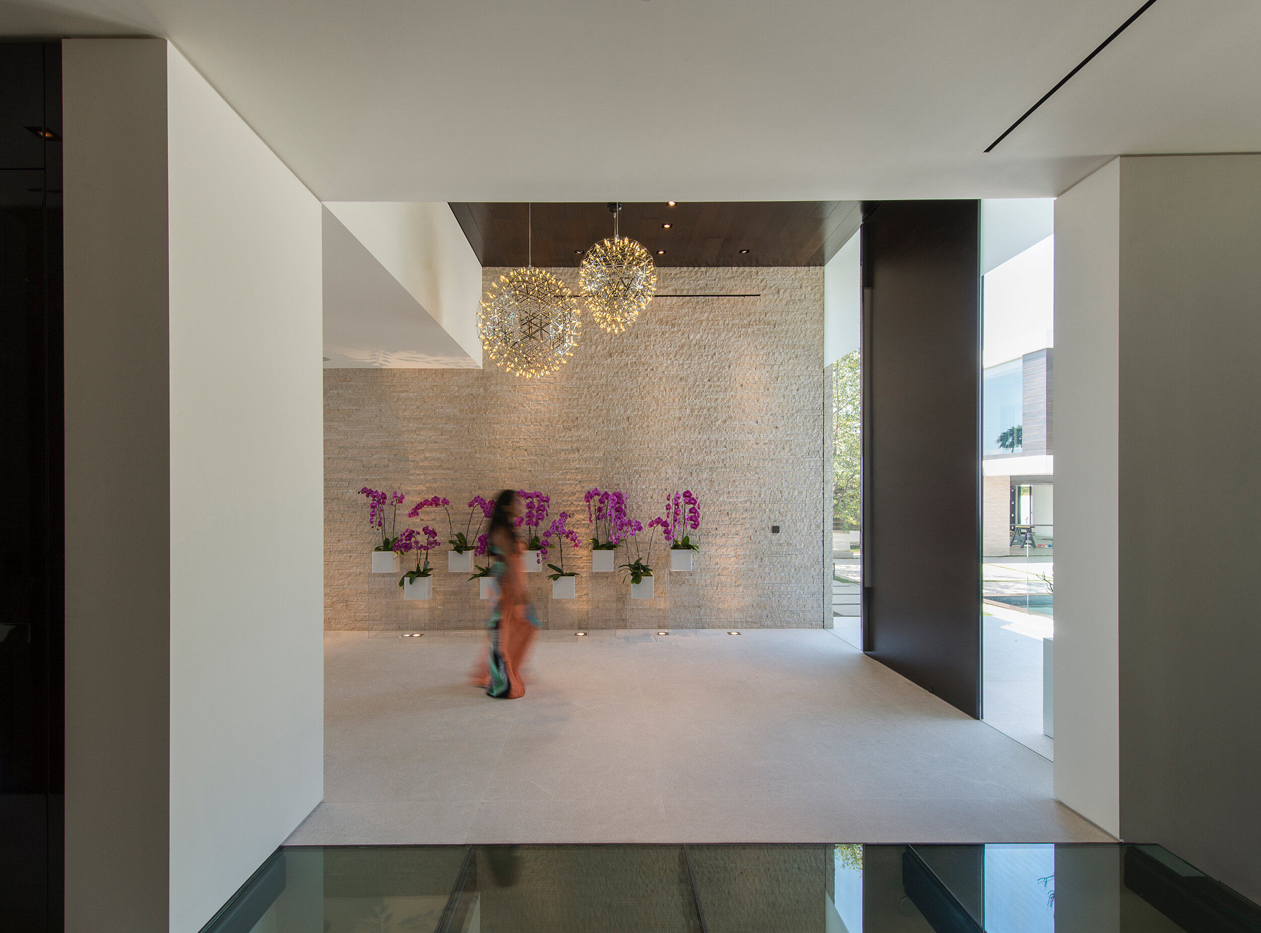modern beverly hills home with moat style pool, hilltop views & fire features — whipple russell architects
