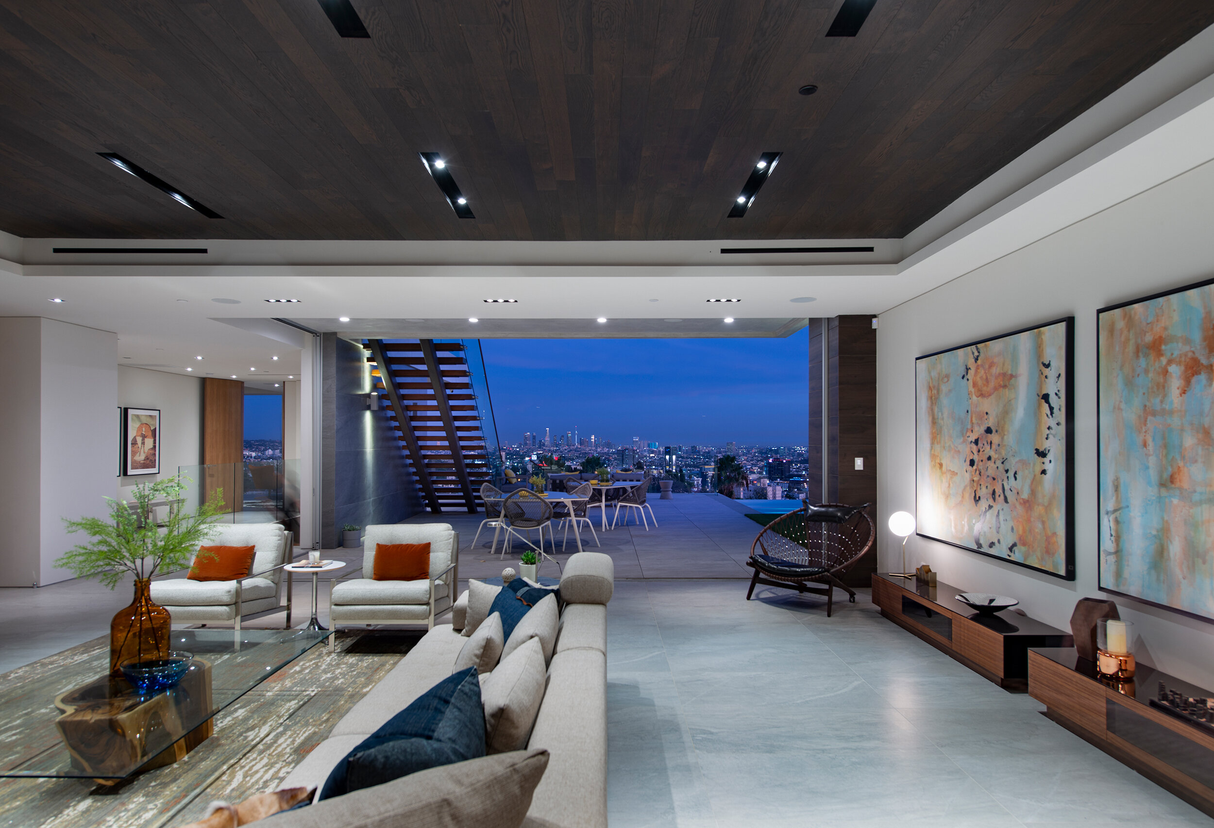 los tilos, a modern terraced hollywood hills home with luxury jetliner views — whipple russell architects