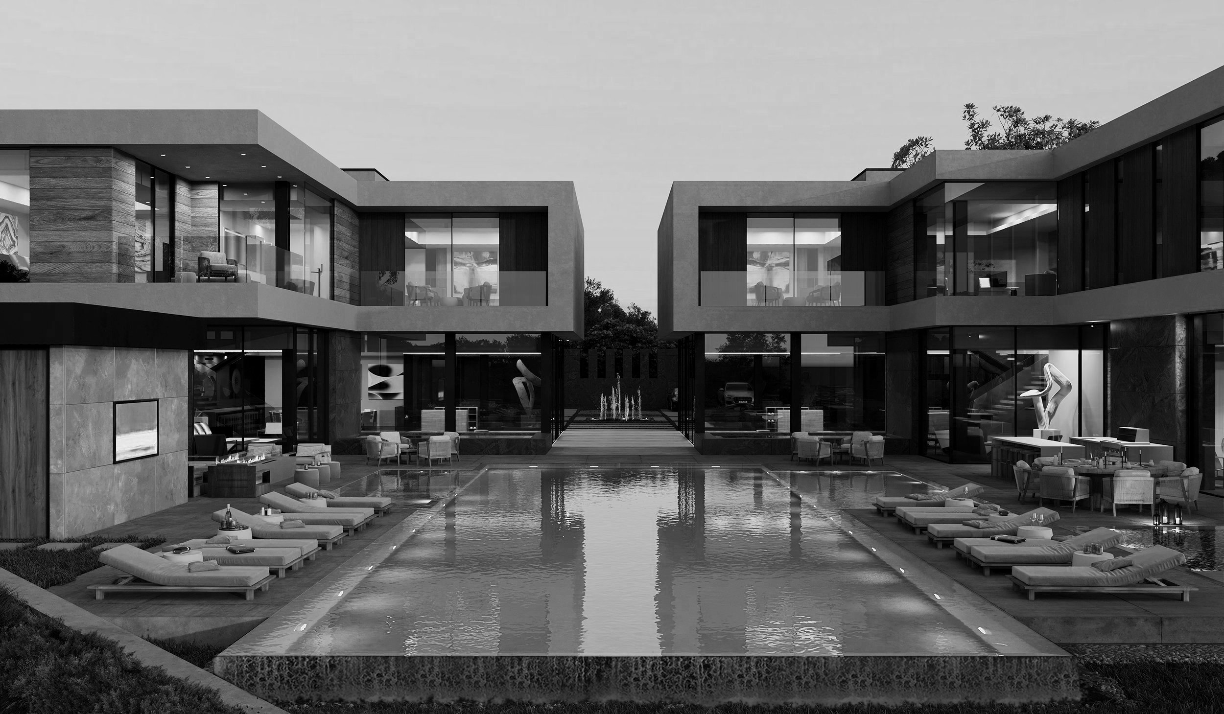 pasadena, a modern mansion with resort style pool terrace for luxury outdoor living — whipple russell architects
