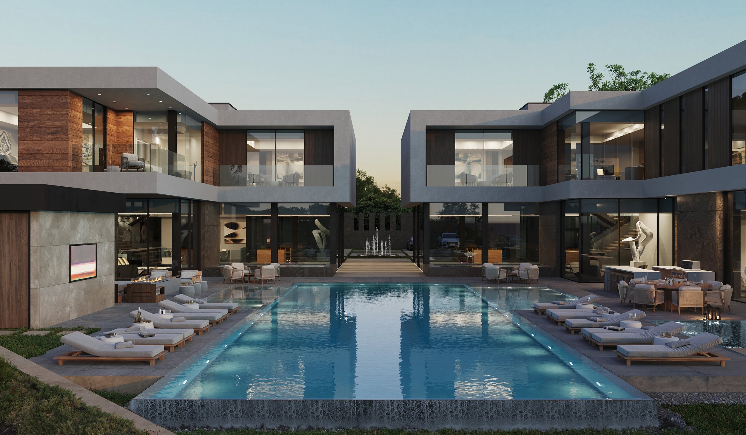 pasadena, a modern mansion with resort style pool terrace for luxury outdoor living — whipple russell architects