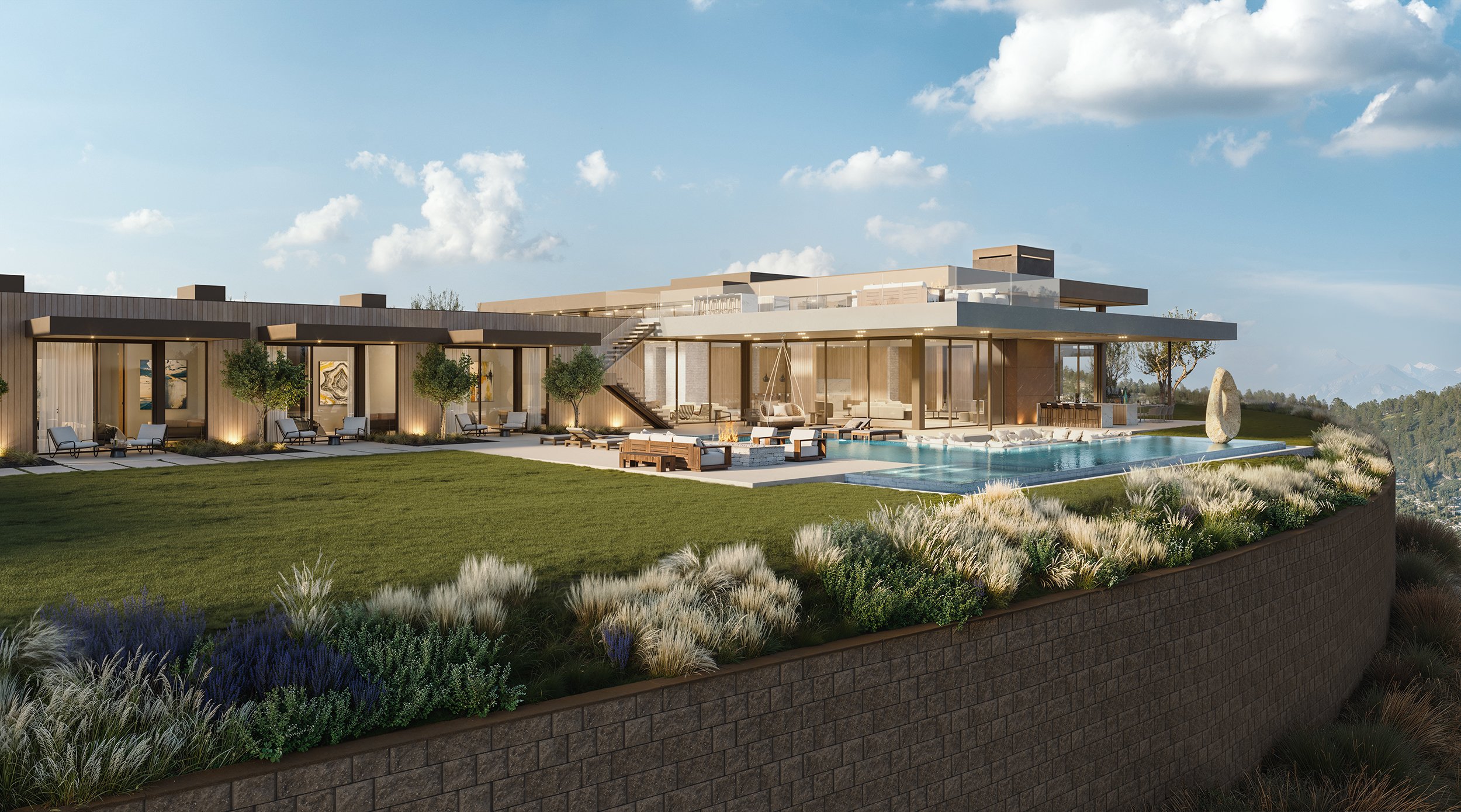 pinnacle house, a luxury modern hilltop estate for resort style living in san diego, california — whipple russell architects
