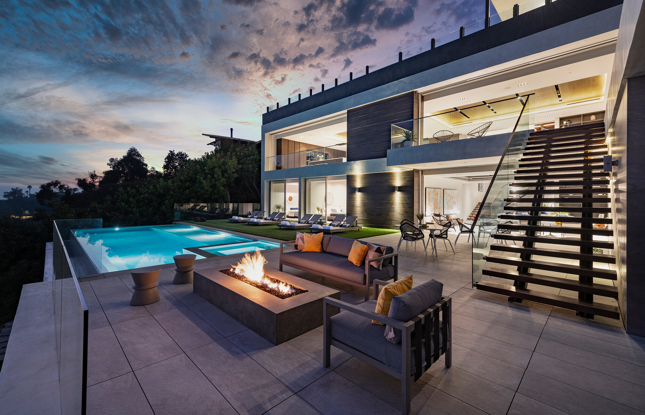 los tilos hollywood hills resort style modern home — whipple russell architects