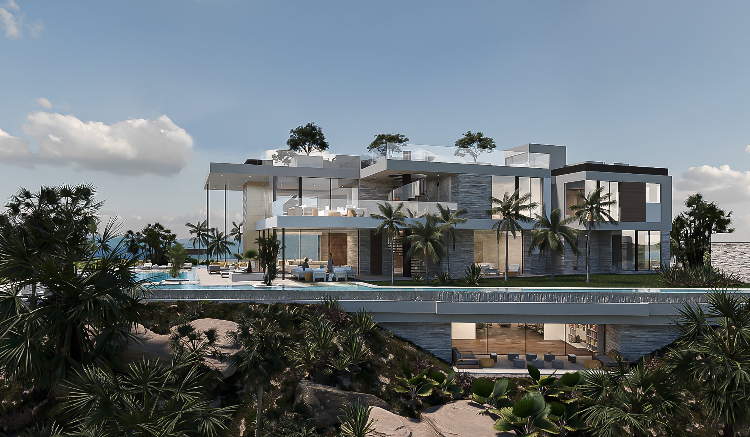 royal oak, a luxury encino mansion designed for modern resort style living & entertaining — whipple russell architects