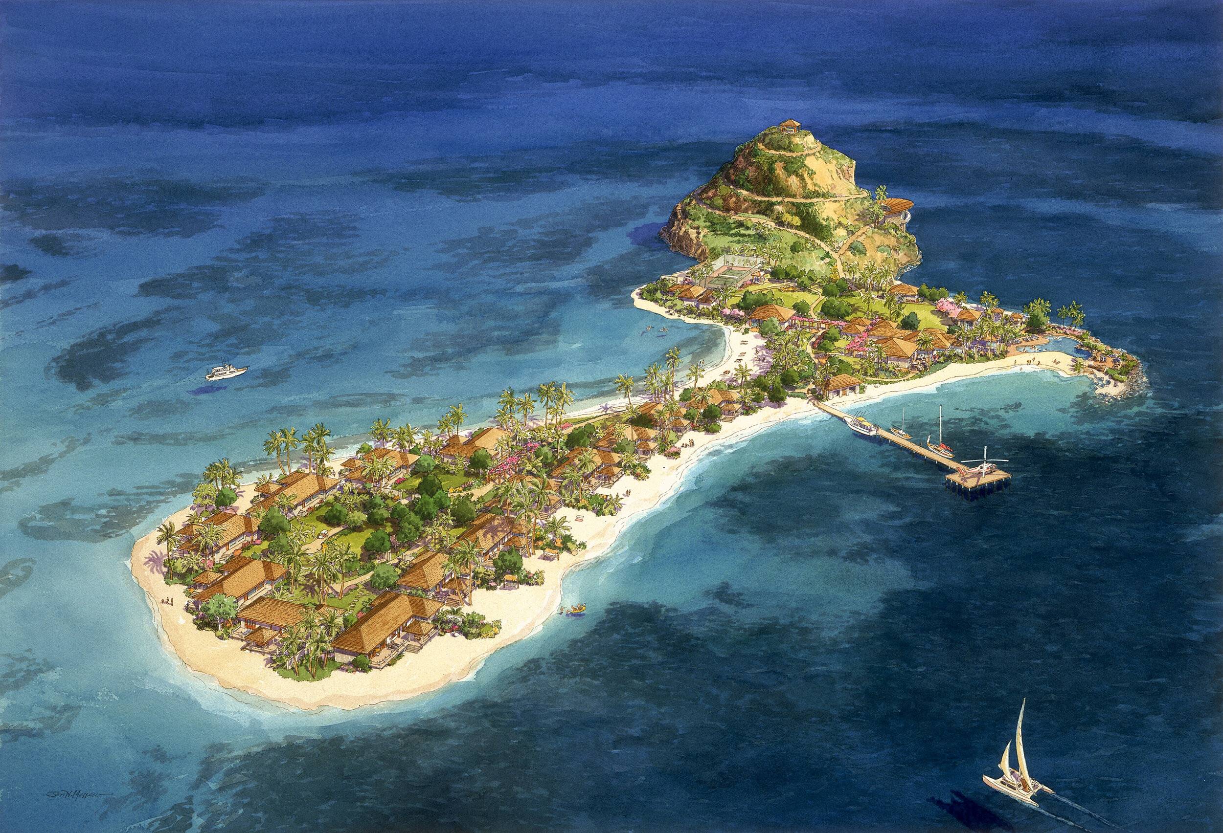 white island resort, a modern indoor outdoor luxury hotel with ocean views in grenada — whipple russell architects