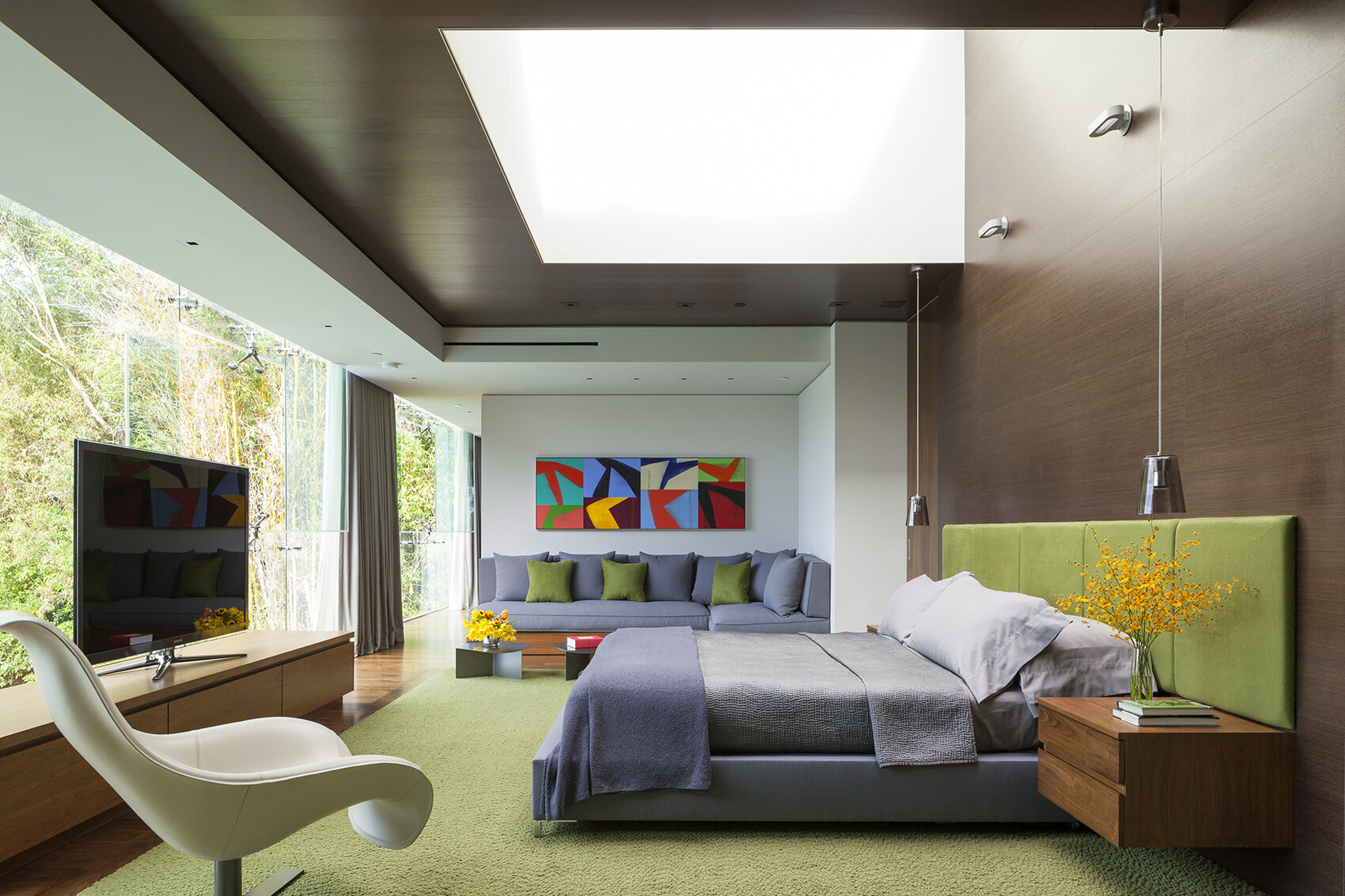 summit house, a sustainable beverly hills luxury home with modern glass wall open volume design — whipple russell architects