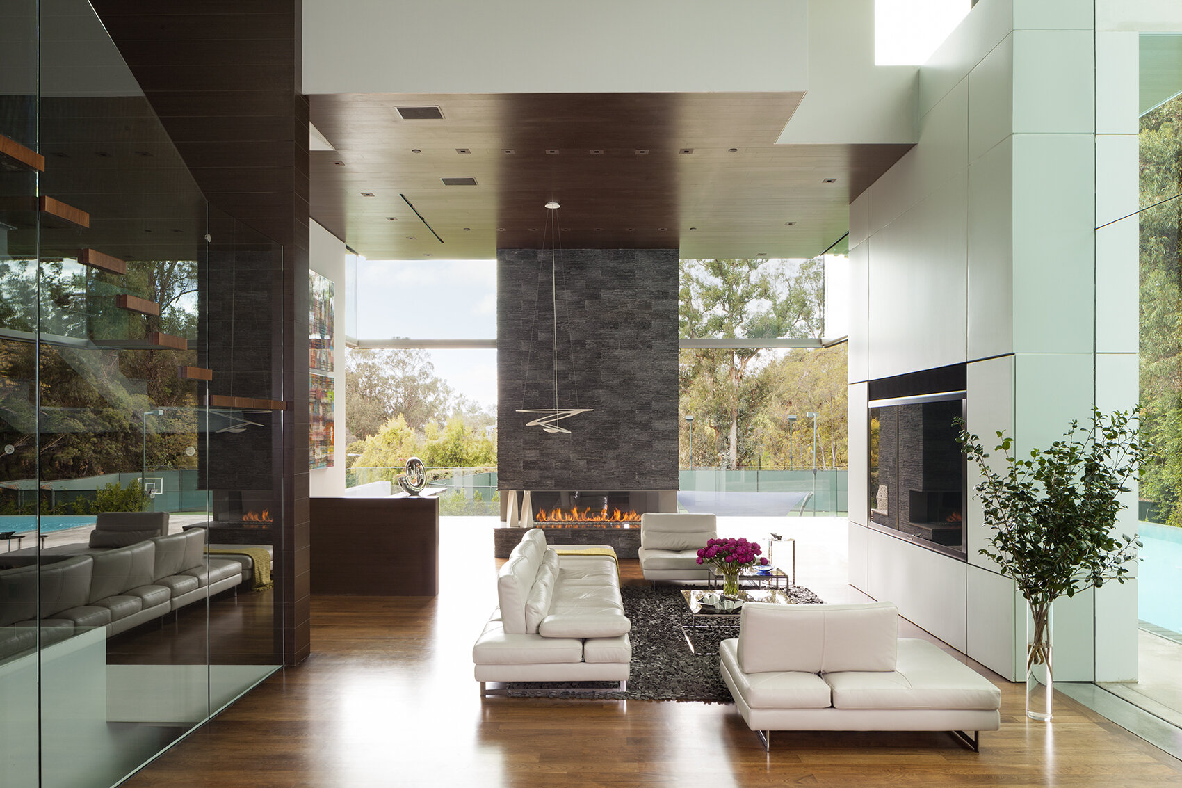 summit house, a sustainable beverly hills luxury home with modern glass wall open volume design — whipple russell architects