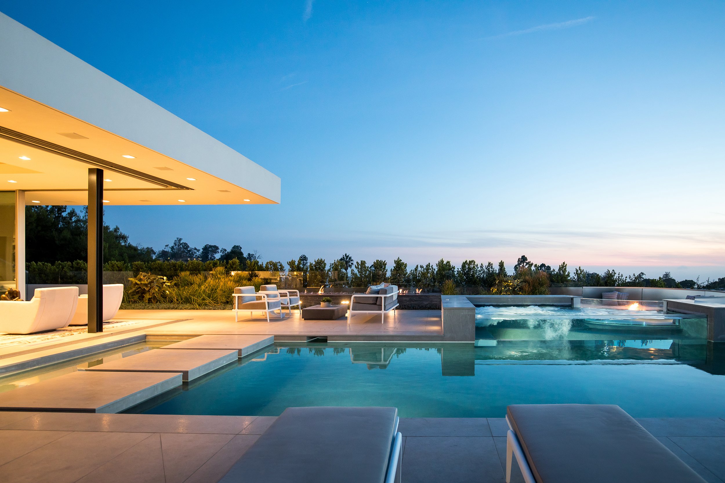 summit house, a sustainable beverly hills luxury home with modern glass wall open volume design — whipple russell architects