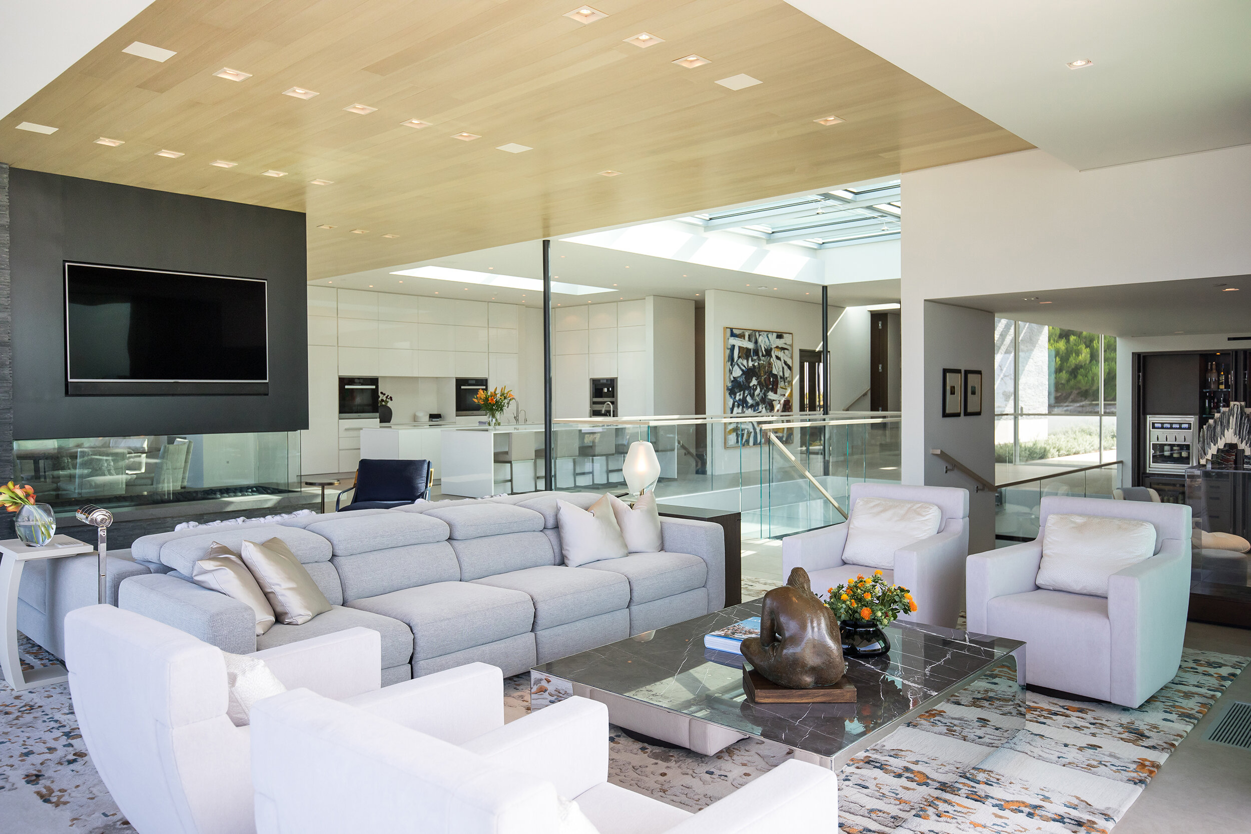 trousdale, a beverly hills luxury home with modern skylit atrium — whipple russell architects