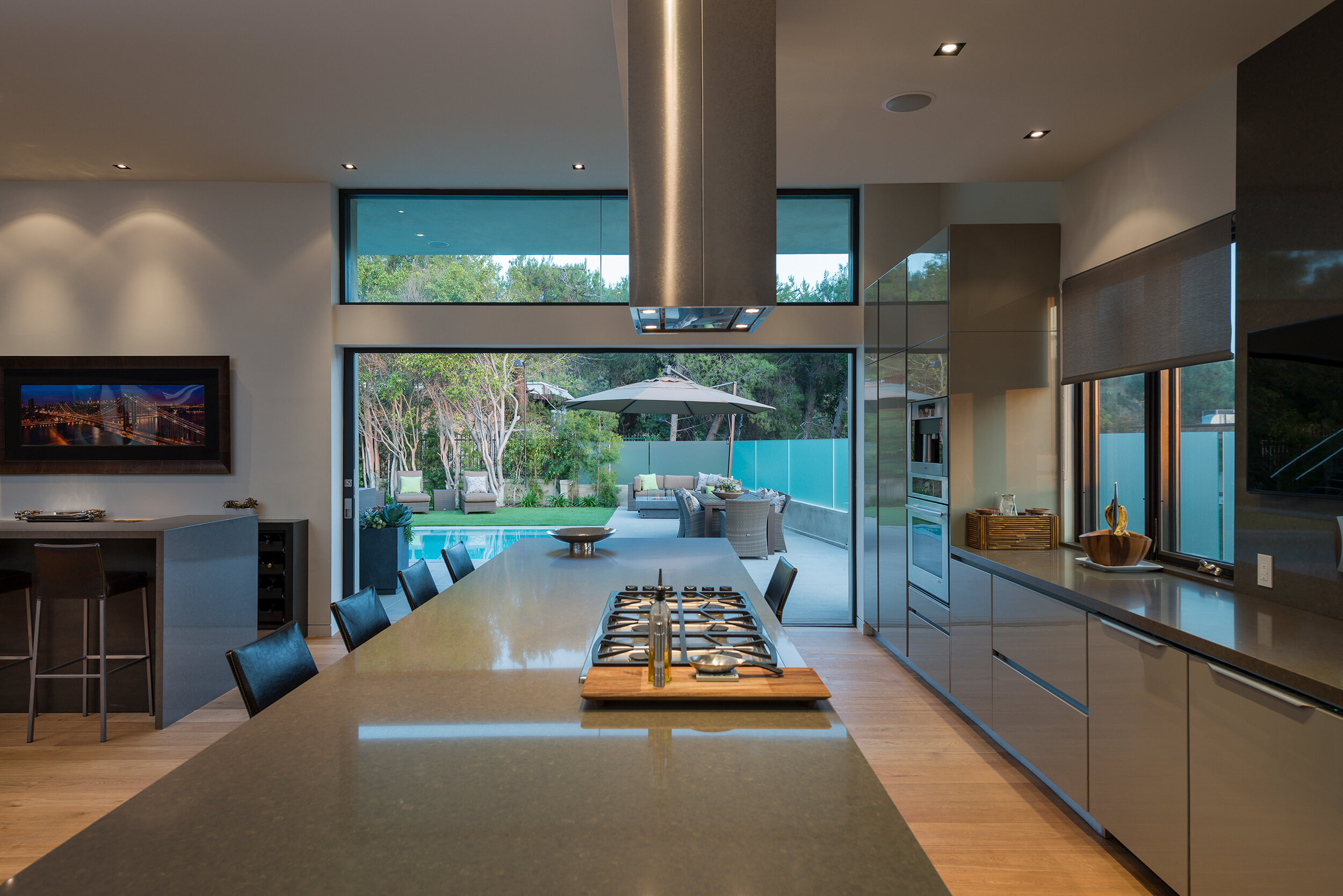 wallace ridge, a modern beverly hills home with rooftop lounge, central pool & music studio — whipple russell architects
